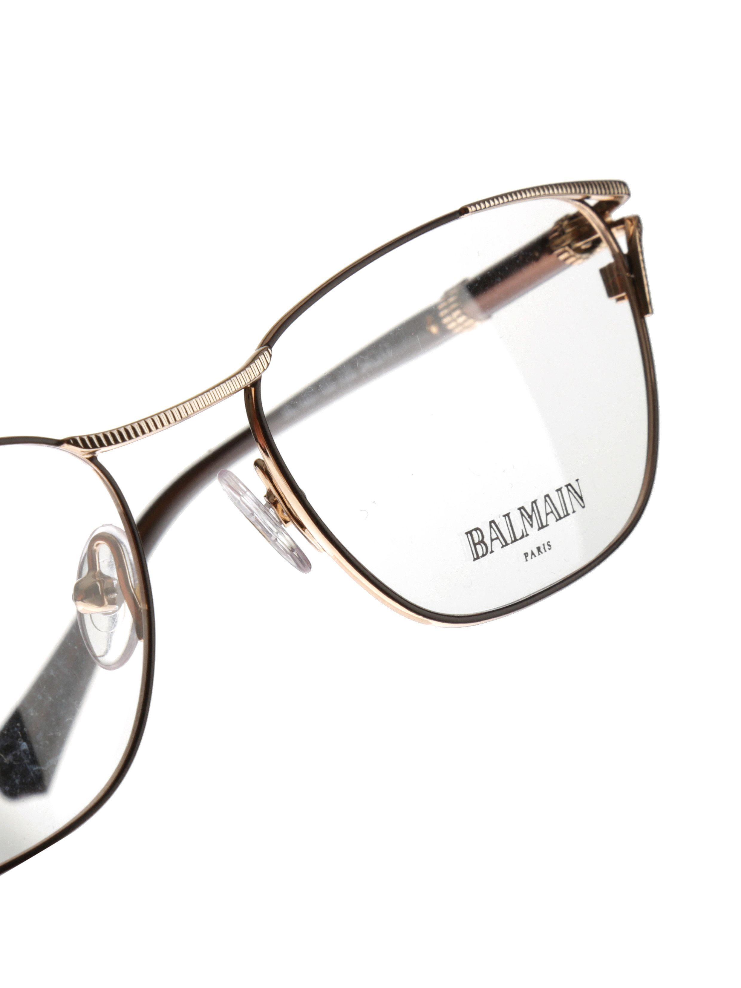 Balmain Balmain '00s Brown/Gold Oval Glasses Size ONE SIZE - 3 Thumbnail