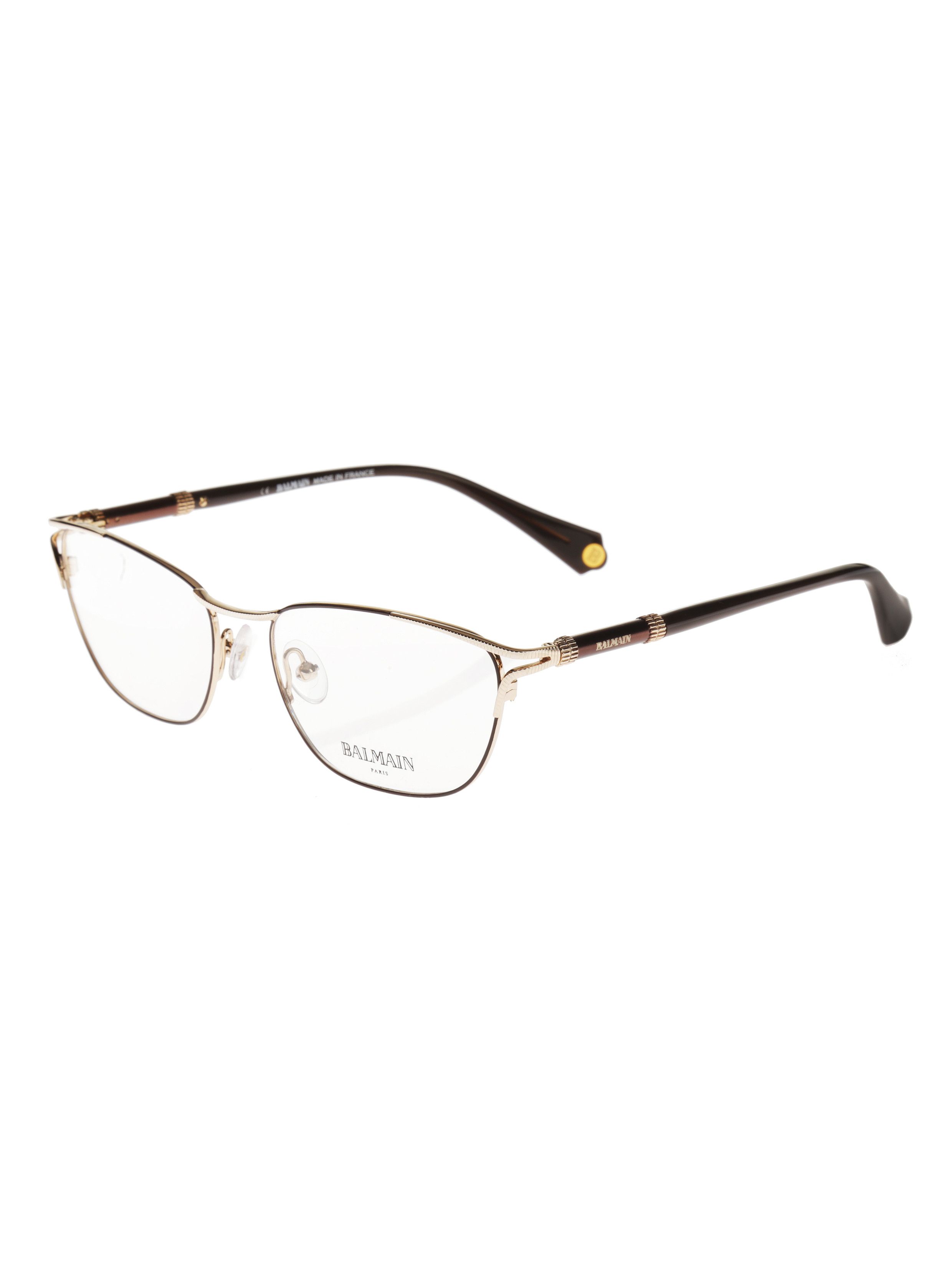 Balmain Balmain '00s Brown/Gold Oval Glasses Size ONE SIZE - 1 Thumbnail