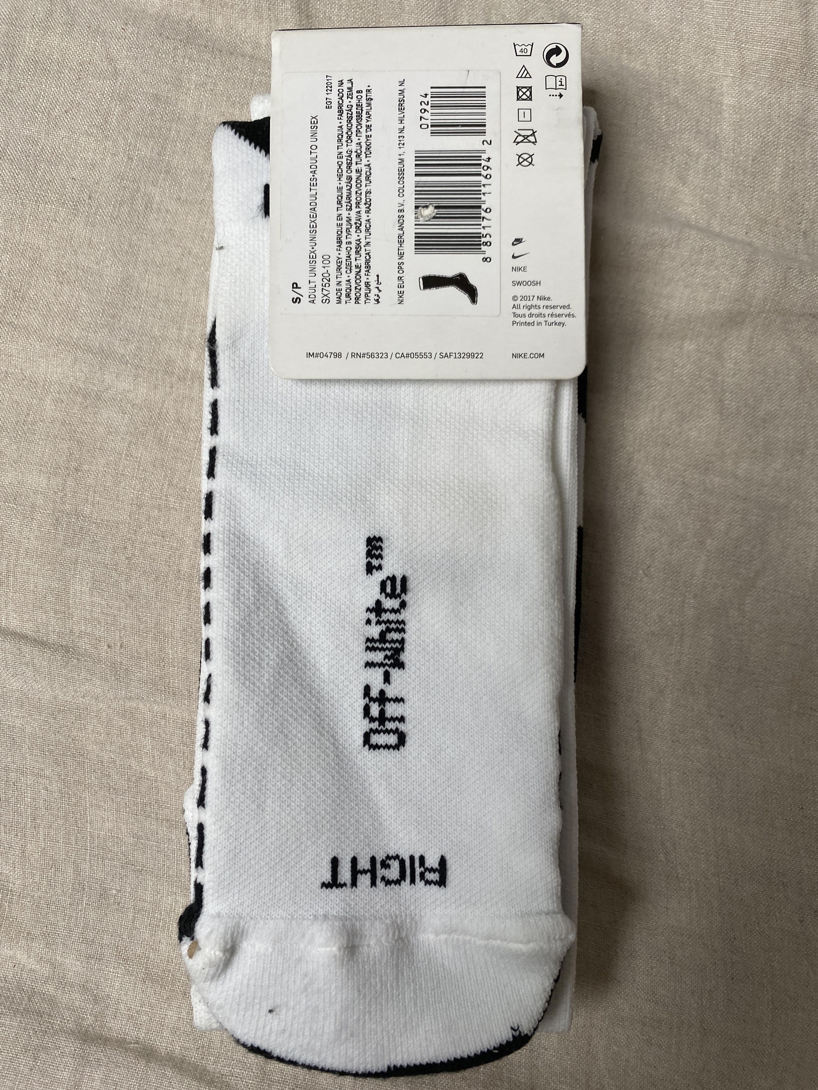 Nike × Off-White [size small] Nikelab x OFF-WHITE FB Socks White Size ONE SIZE - 2 Thumbnail