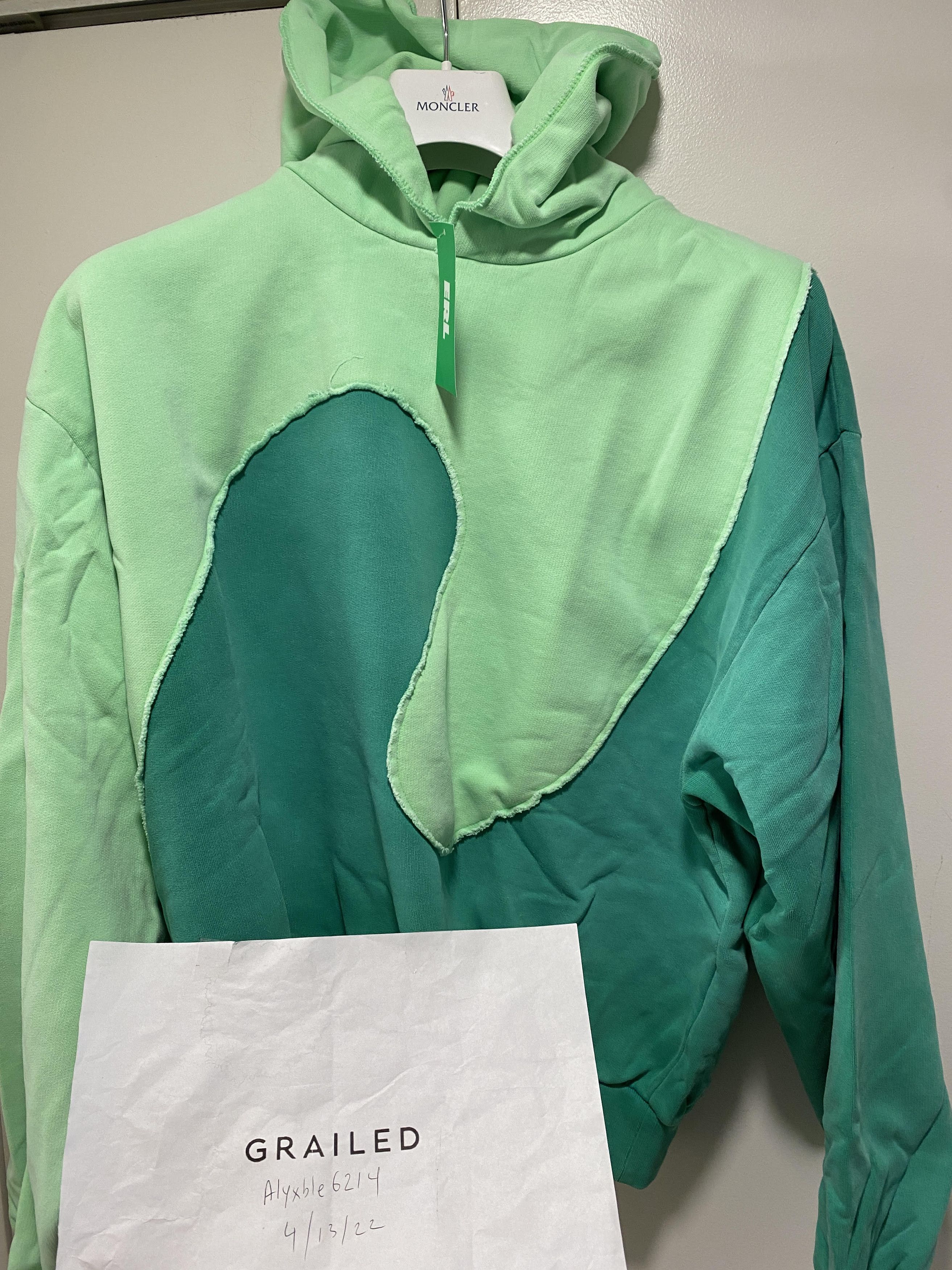 ERL swirl hoodie green pullover