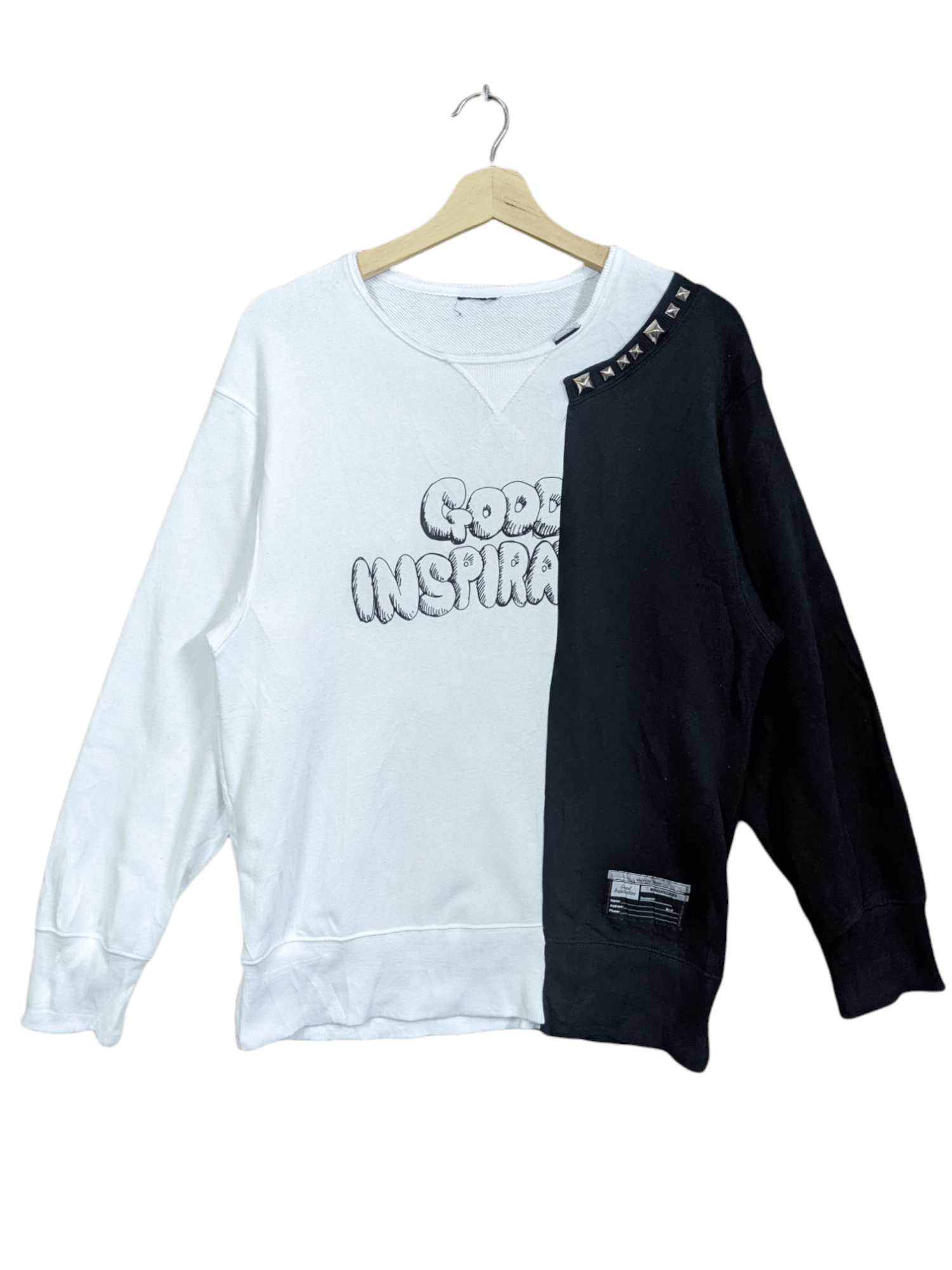 Maison MIHARA YASUHIRO Miharayasuhiro 'Good Inspiration' Split Panel Crewneck Size US M / EU 48-50 / 2 - 1 Thumbnail
