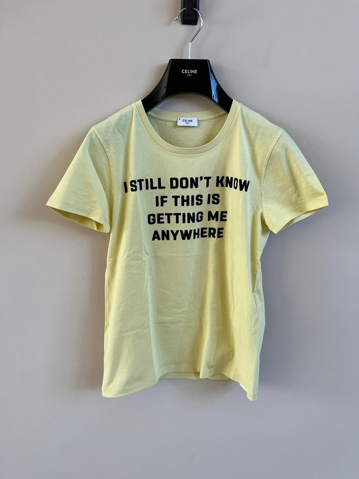 Image of Celine T-Shirt In Yellow Color, Men's (Size XS)