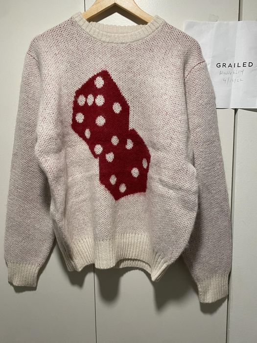 stussy dice mohair sweater-