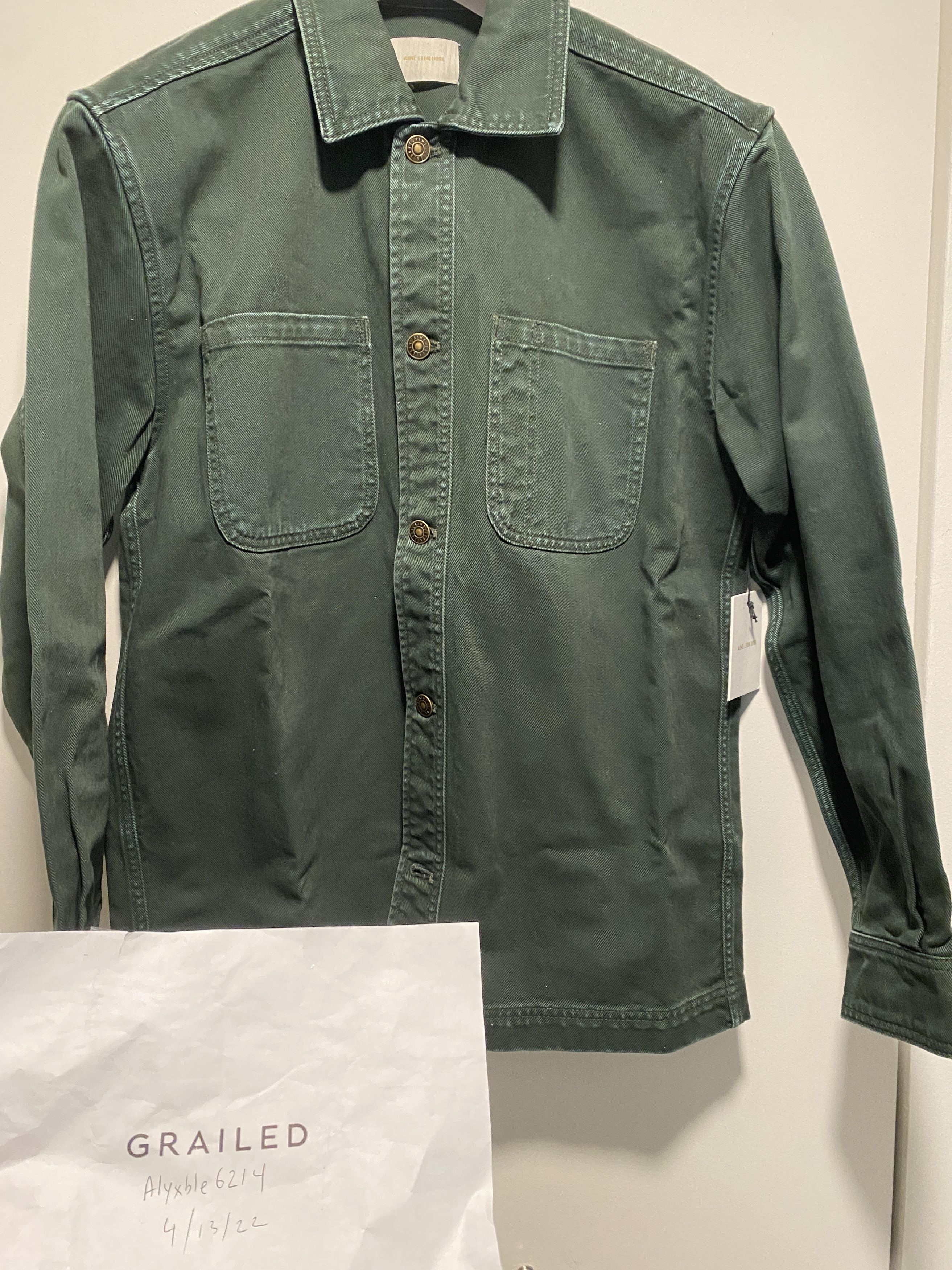 Aime Leon Dore Aime Leon Dore Denim Overshirt - green f/w 21 Size US XL / EU 56 / 4 - 1 Thumbnail