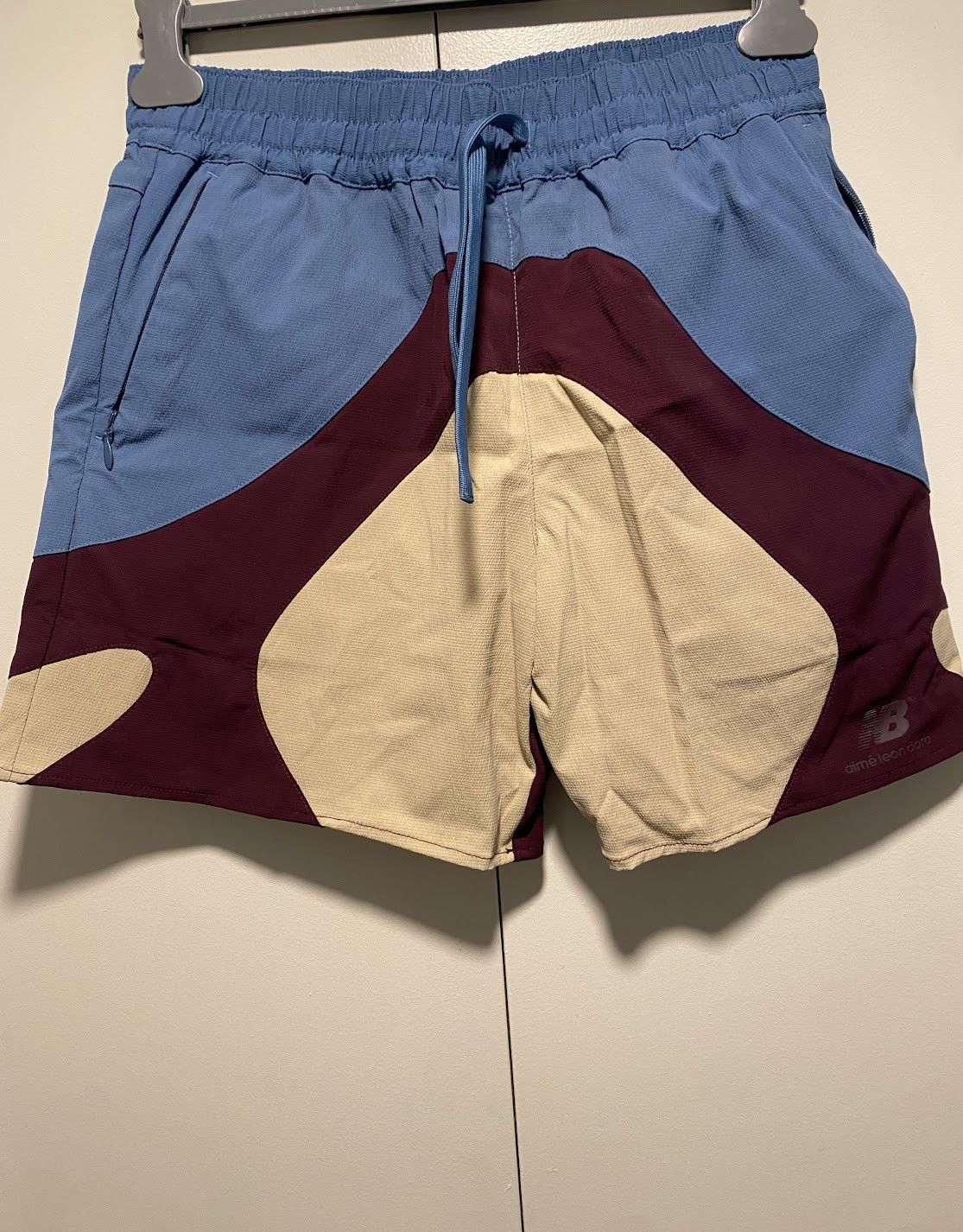 image of Aime Leon Dore × New Balance Cordura Short Purple / Cream, Men's (Size 28)