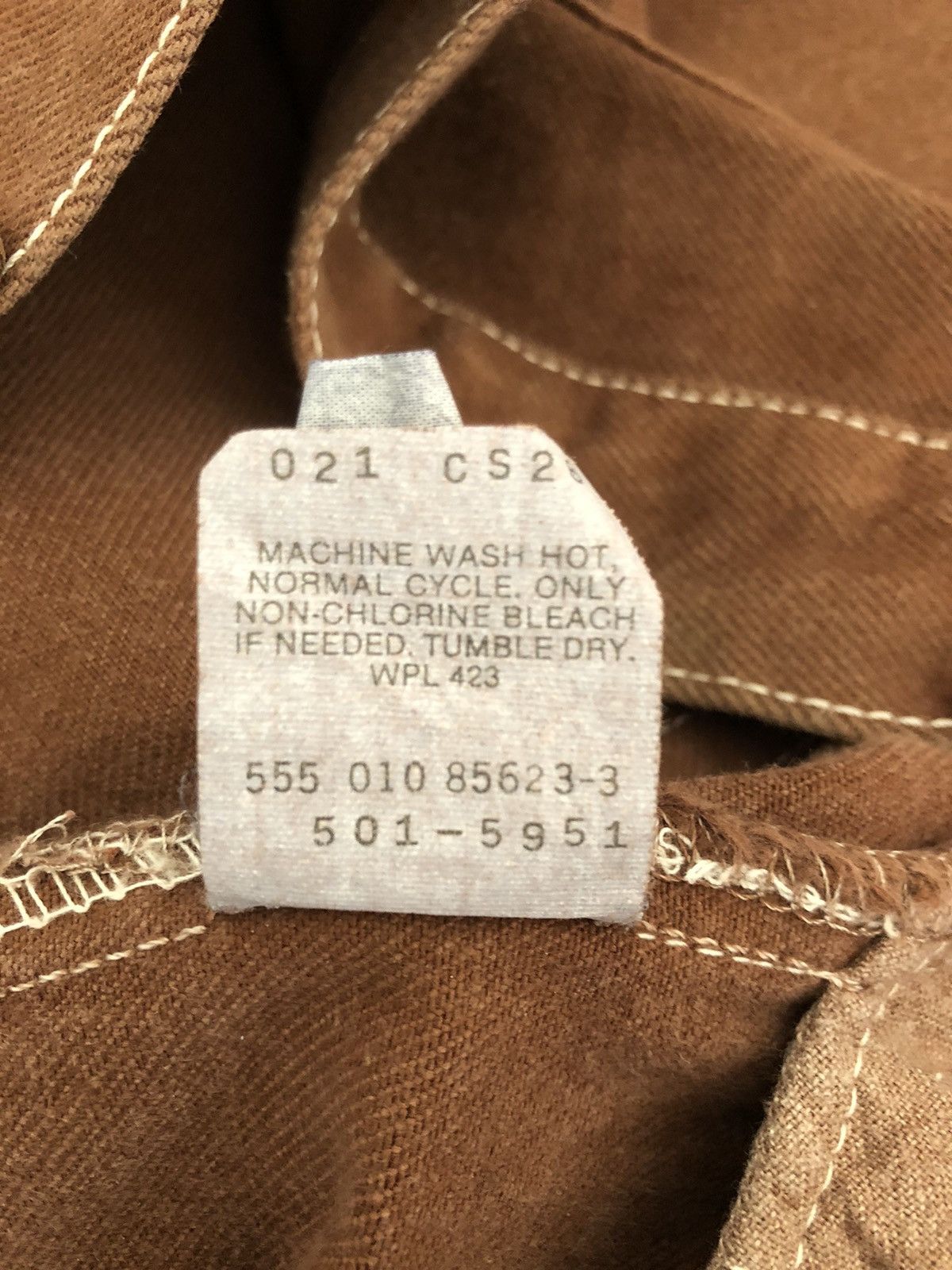 Levi's Vintage Late 80s Levi’s 501 Made in Usa Jeans Brown Denim Size US 32 / EU 48 - 19 Thumbnail