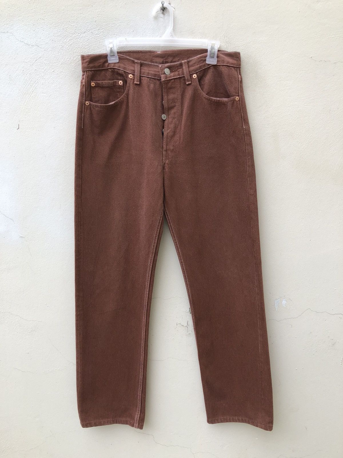 Levi's Vintage Late 80s Levi’s 501 Made in Usa Jeans Brown Denim Size US 32 / EU 48 - 1 Thumbnail