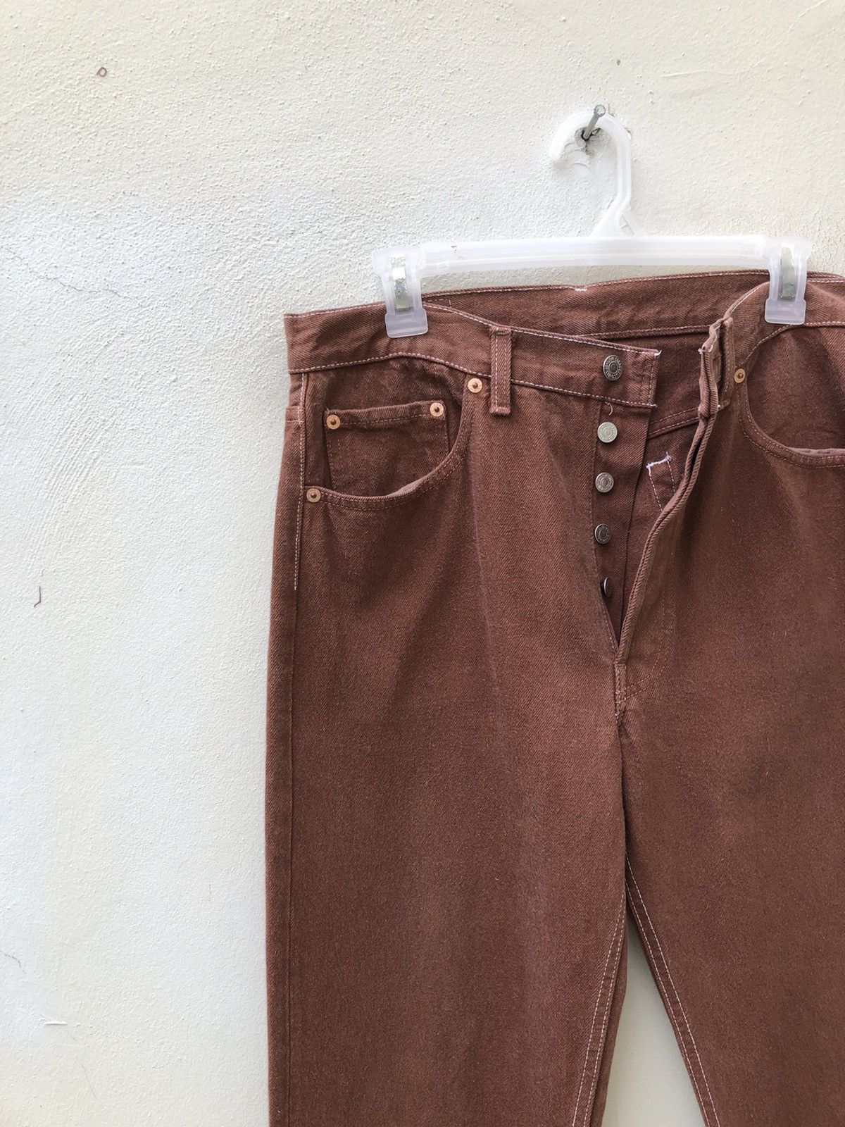 Levi's Vintage Late 80s Levi’s 501 Made in Usa Jeans Brown Denim Size US 32 / EU 48 - 3 Thumbnail