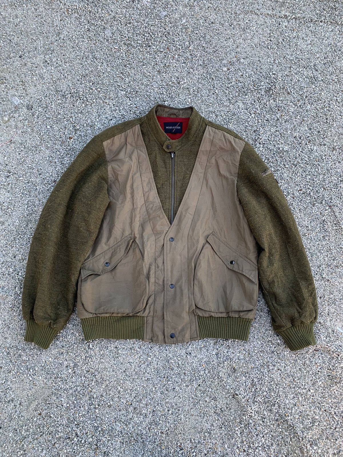 Japanese Brand × Vintage Vintage Wood Cutter Wool Bomber Jacket Size US L / EU 52-54 / 3 - 1 Thumbnail