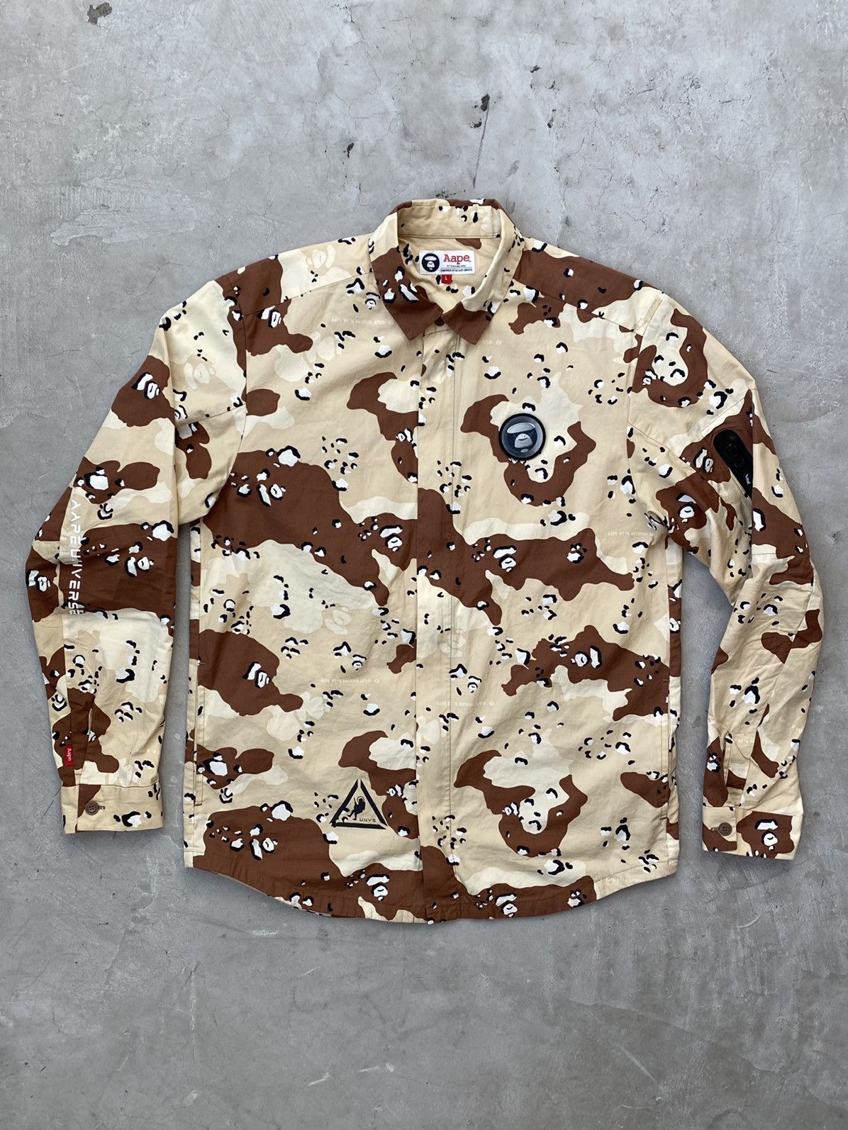 Aape Bape Camo Zip-Up Shirt | Grailed