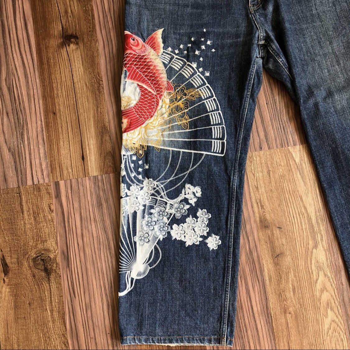 Japanese Brand Vintage KARAKURI Multi Pocket Denim Jeans Size US 40 / EU 56 - 2 Thumbnail