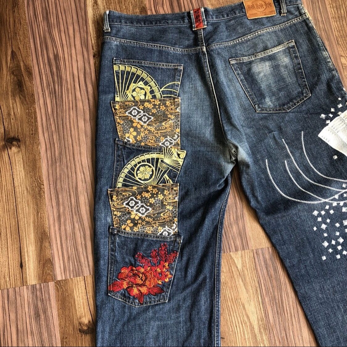 Japanese Brand Vintage KARAKURI Multi Pocket Denim Jeans Size US 40 / EU 56 - 9 Thumbnail