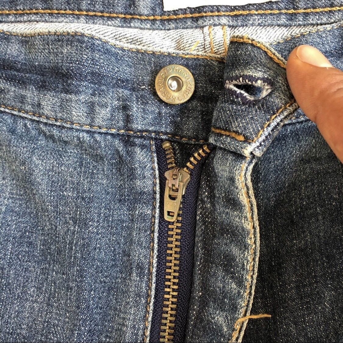 Japanese Brand Vintage KARAKURI Multi Pocket Denim Jeans Size US 40 / EU 56 - 5 Thumbnail