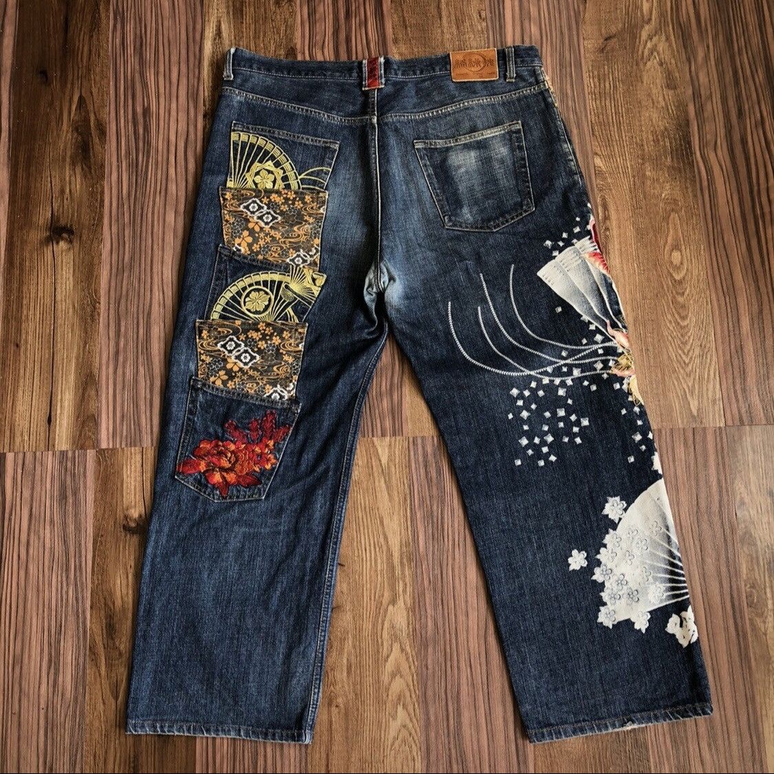 Japanese Brand Vintage KARAKURI Multi Pocket Denim Jeans Size US 40 / EU 56 - 8 Thumbnail
