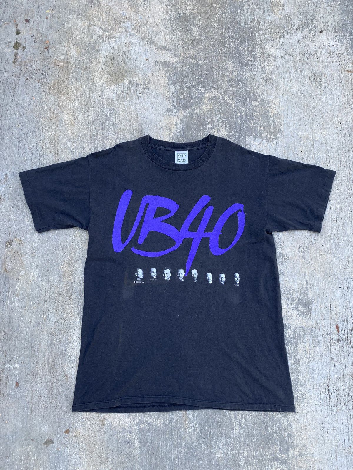 image of Band Tees x Made In USA Vintage 1994 Ub40 Promises & Lies Sea Pop Dub Reggae Cowboy in Sun Faded Bl