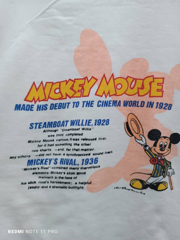 Japanese Brand × Mickey Mouse × Vintage MICKEY MOUSE VINTAGE JAPANS SWEATSHIRT Size US XS / EU 42 / 0 - 3 Thumbnail