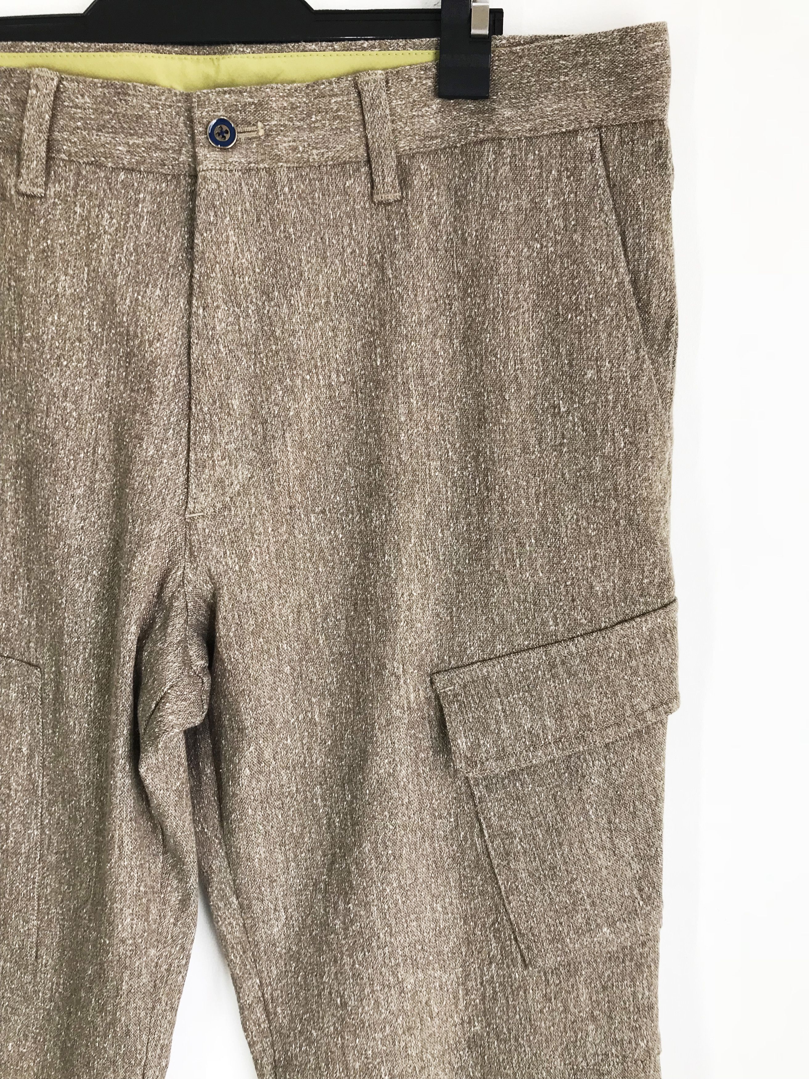Japanese Brand GREEN CLUBS Salt & Pepper Multi Pocket Cargo Pant Size US 36 / EU 52 - 3 Thumbnail