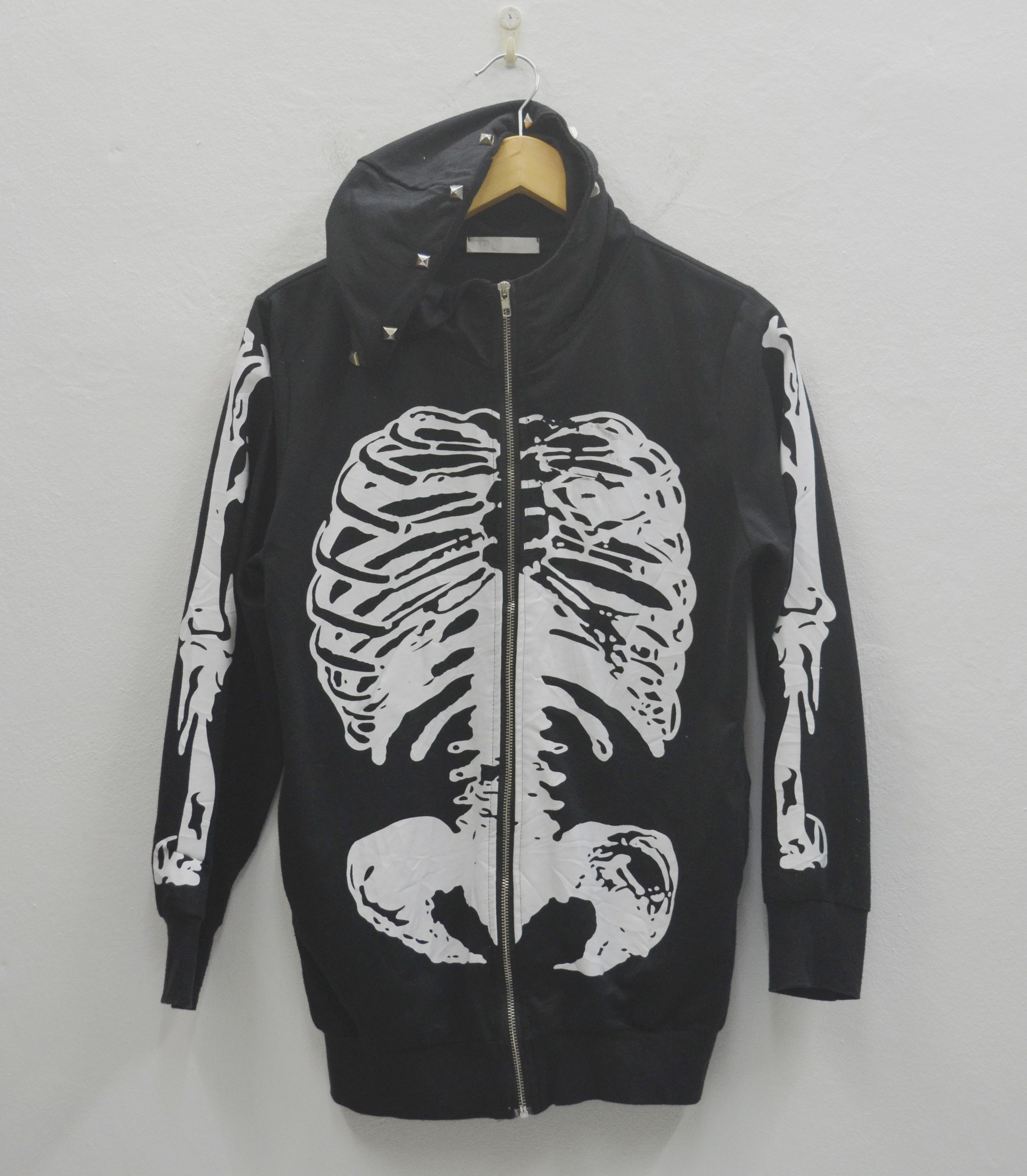 Other Japanese Brand ACDC Rags Skeletons Big Front Print Hoodie | Grailed