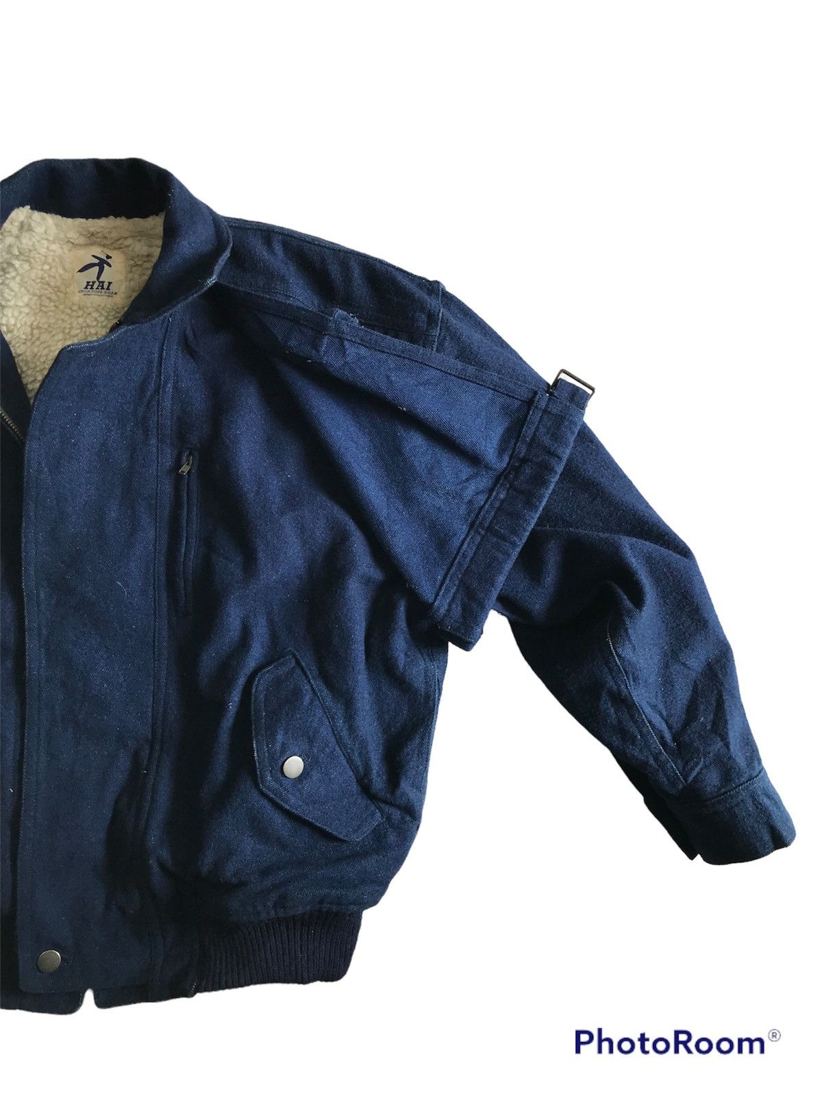 Hai Sporting Gear × Issey Miyake × Vintage 💥🇯🇵💥Vintage Hai Sporting Gear wool denim bomber parachute Size US M / EU 48-50 / 2 - 11 Thumbnail