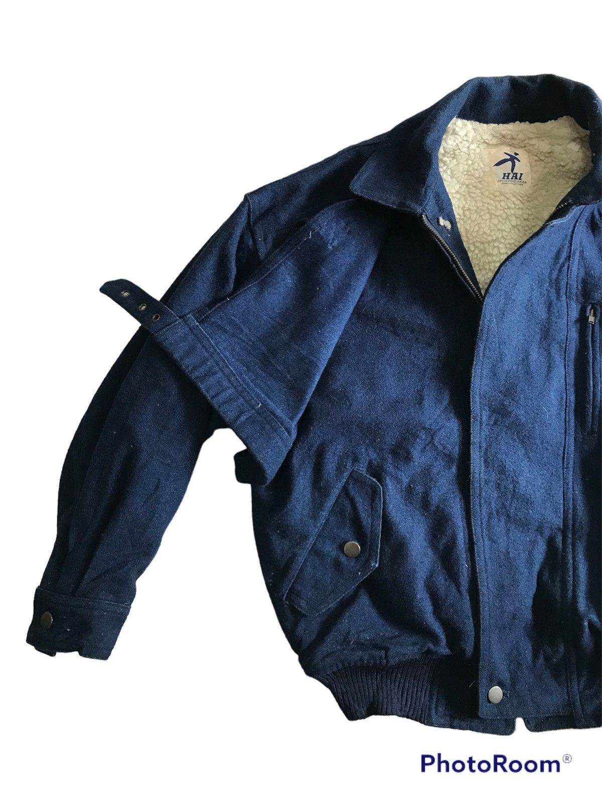 Hai Sporting Gear × Issey Miyake × Vintage 💥🇯🇵💥Vintage Hai Sporting Gear wool denim bomber parachute Size US M / EU 48-50 / 2 - 10 Thumbnail
