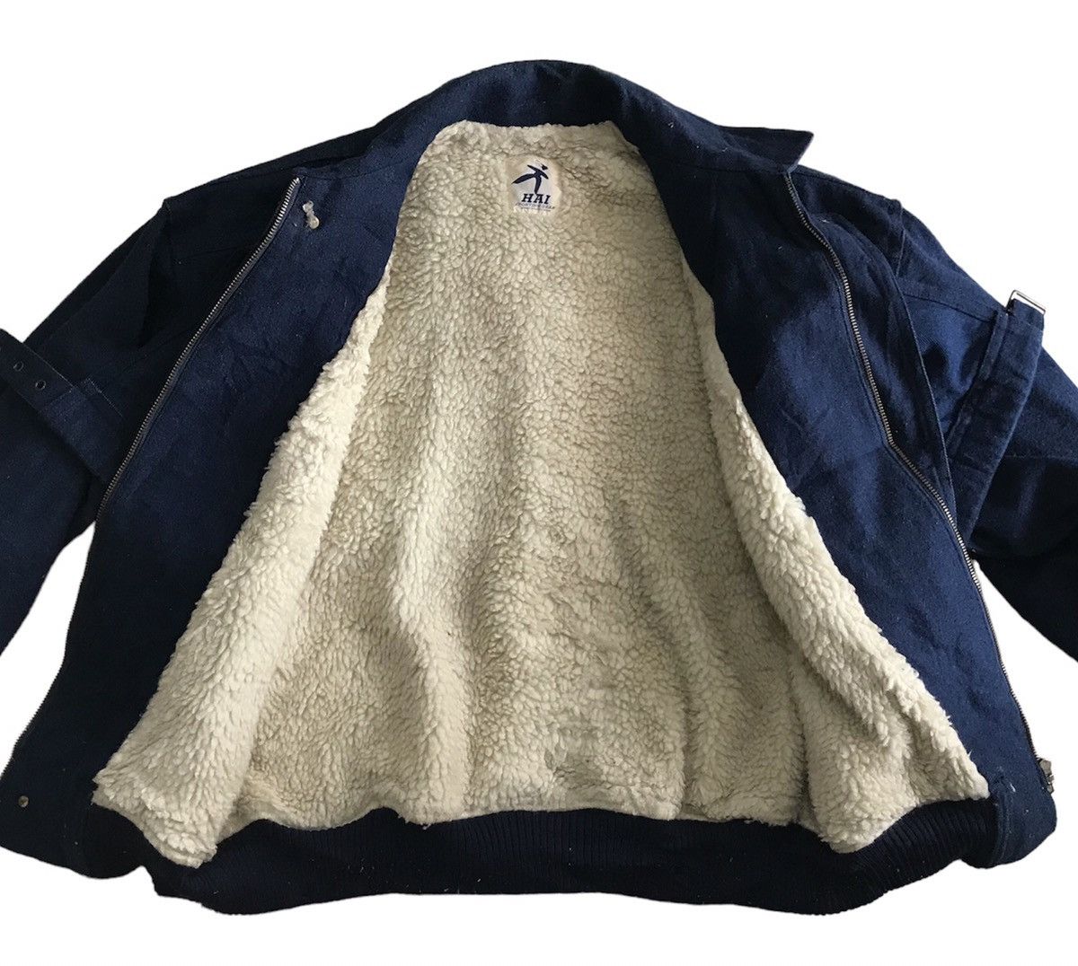 Hai Sporting Gear × Issey Miyake × Vintage 💥🇯🇵💥Vintage Hai Sporting Gear wool denim bomber parachute Size US M / EU 48-50 / 2 - 12 Thumbnail