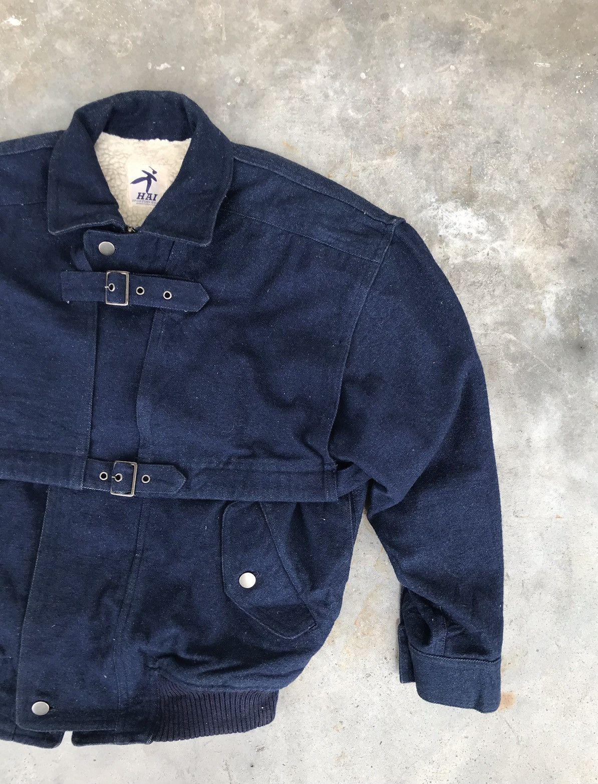 Hai Sporting Gear × Issey Miyake × Vintage 💥🇯🇵💥Vintage Hai Sporting Gear wool denim bomber parachute Size US M / EU 48-50 / 2 - 2 Thumbnail