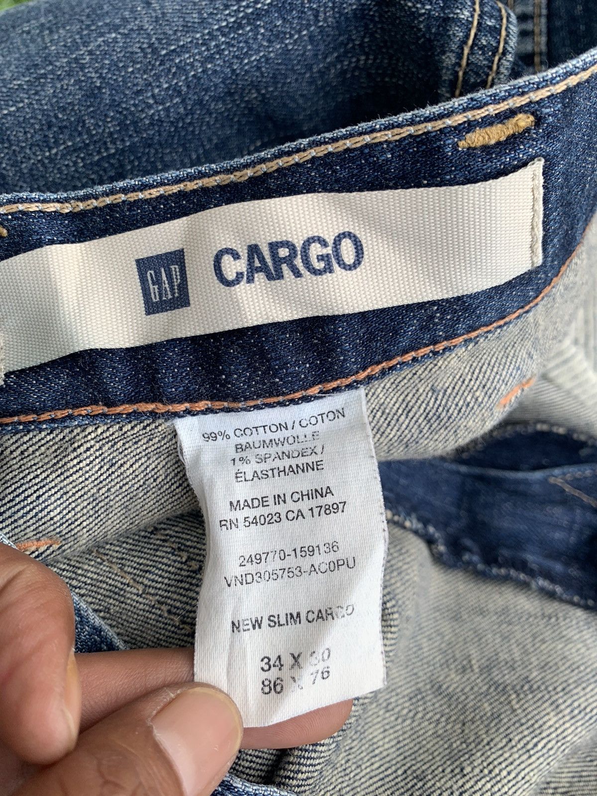 Gap Designer Gap Cargo Slim Pocket Jeans Size US 34 / EU 50 - 11 Thumbnail
