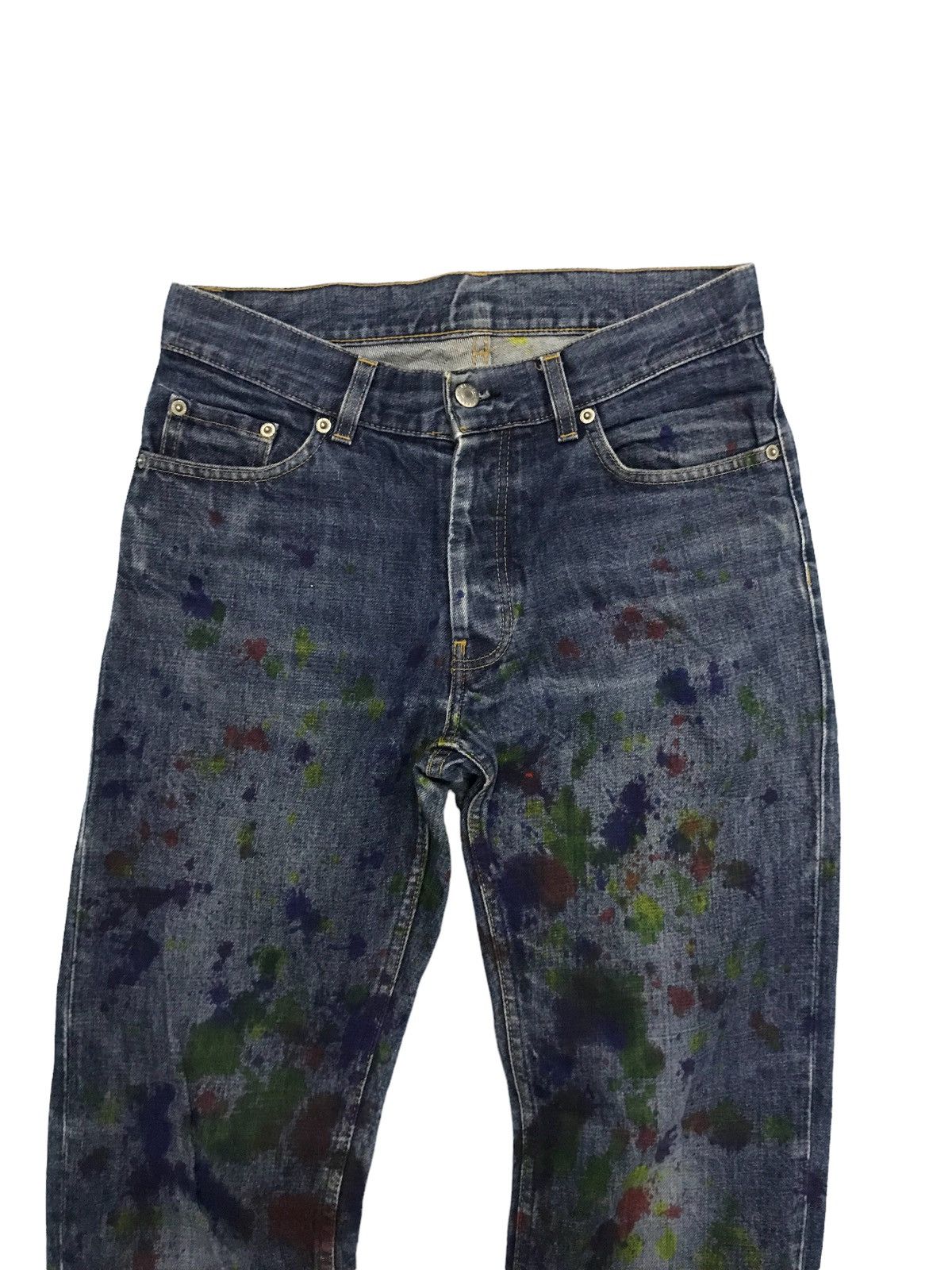 Helmut Lang 🔥Grailed steal🔥 Vintage Helmut Lang Splash paint jeans Size US 30 / EU 46 - 2 Thumbnail