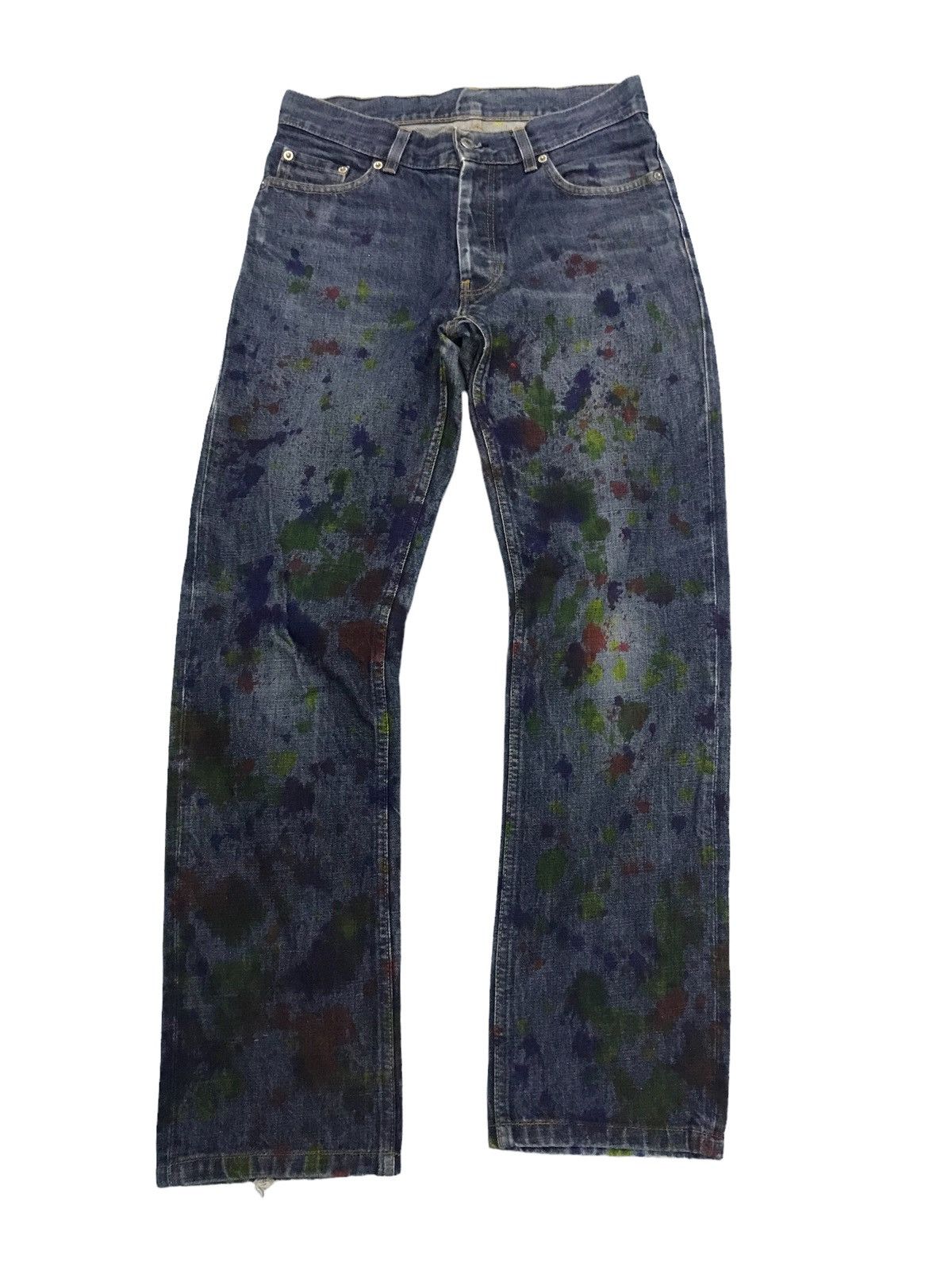 Helmut Lang 🔥Grailed steal🔥 Vintage Helmut Lang Splash paint jeans Size US 30 / EU 46 - 1 Thumbnail