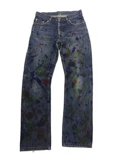 Helmut Lang Paint Jeans | Grailed