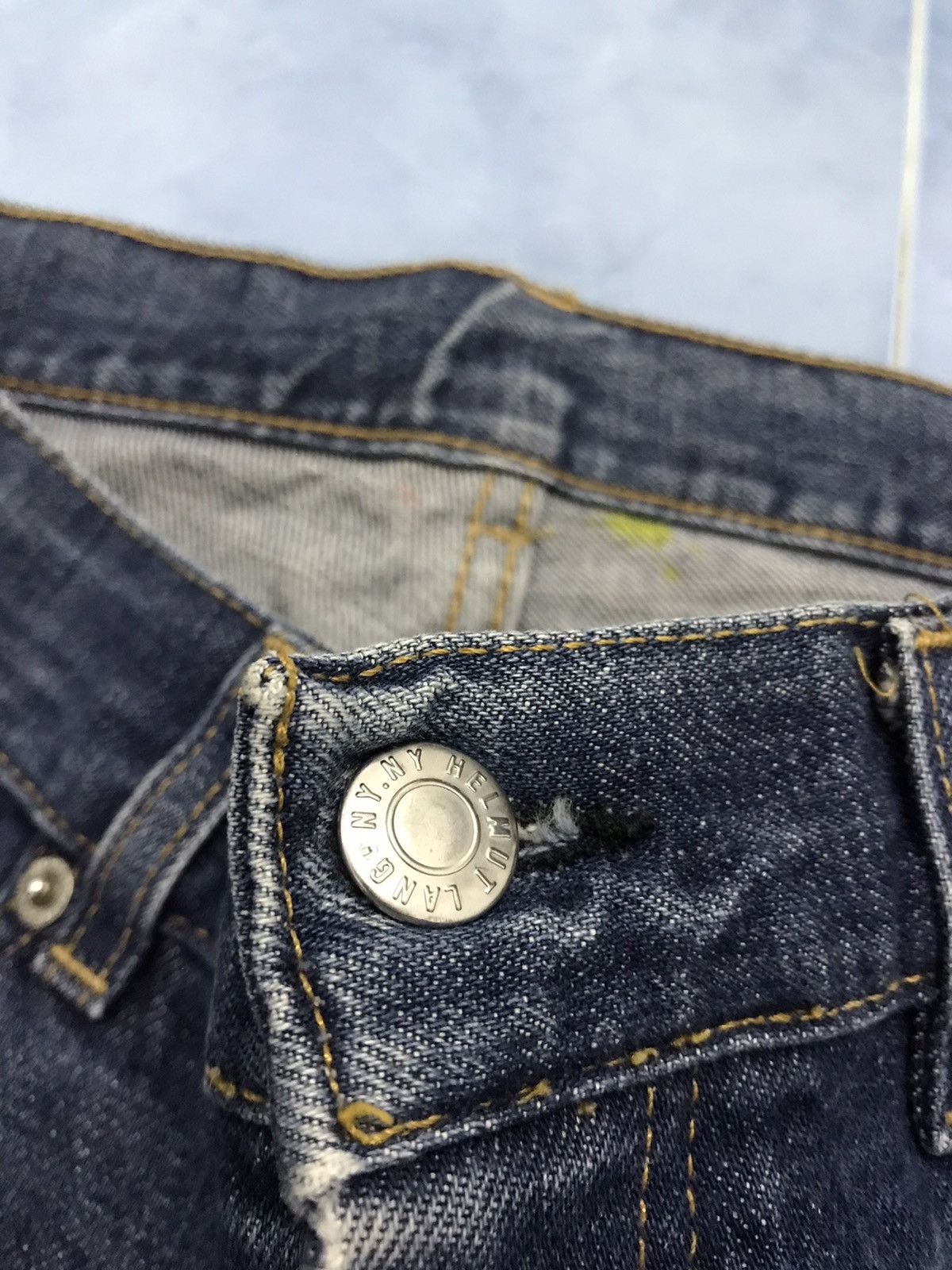 Helmut Lang 🔥Grailed steal🔥 Vintage Helmut Lang Splash paint jeans Size US 30 / EU 46 - 8 Thumbnail
