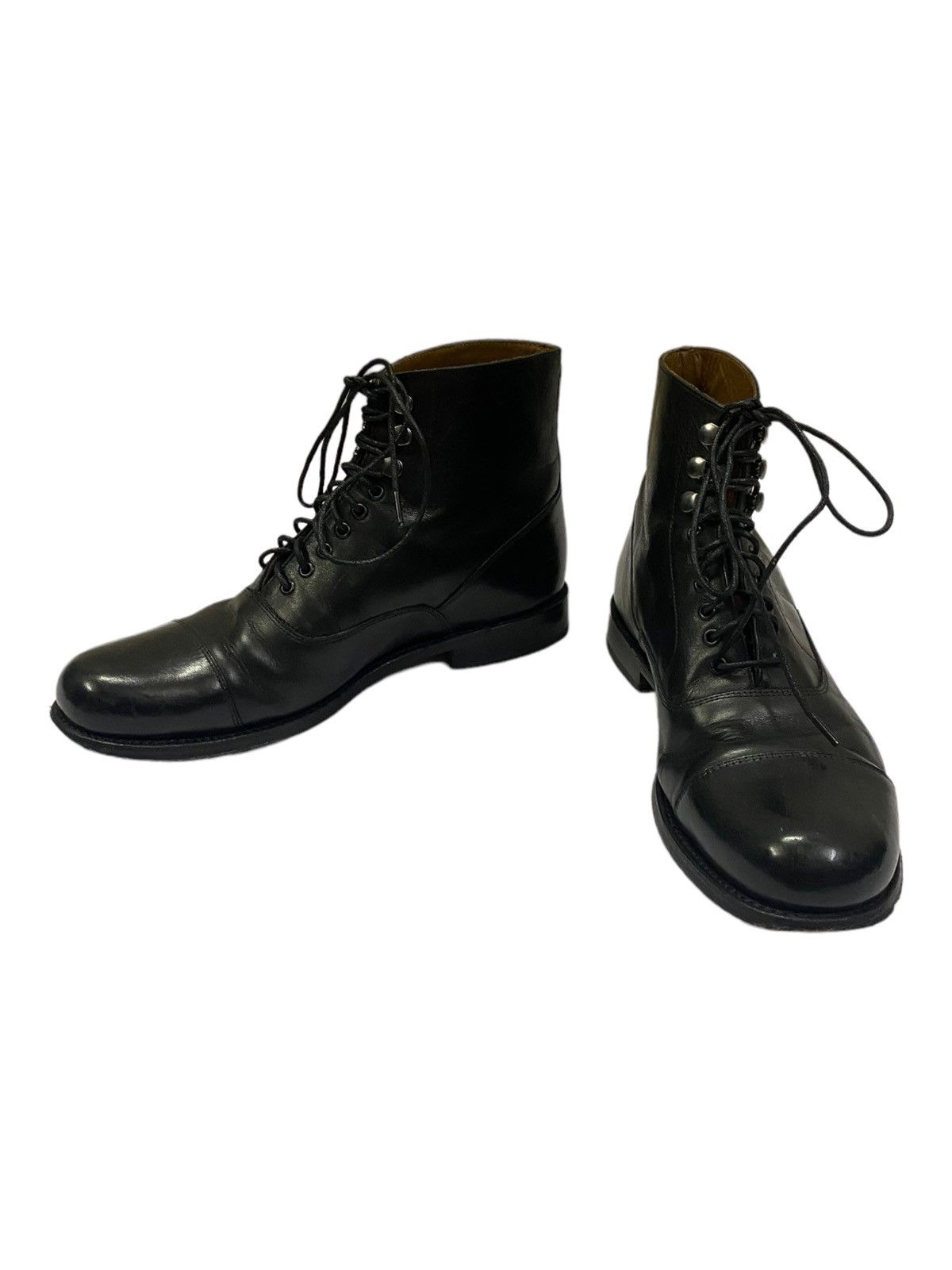 image of Grenson Black Leather Made In England Boots, Men's (Size 10)