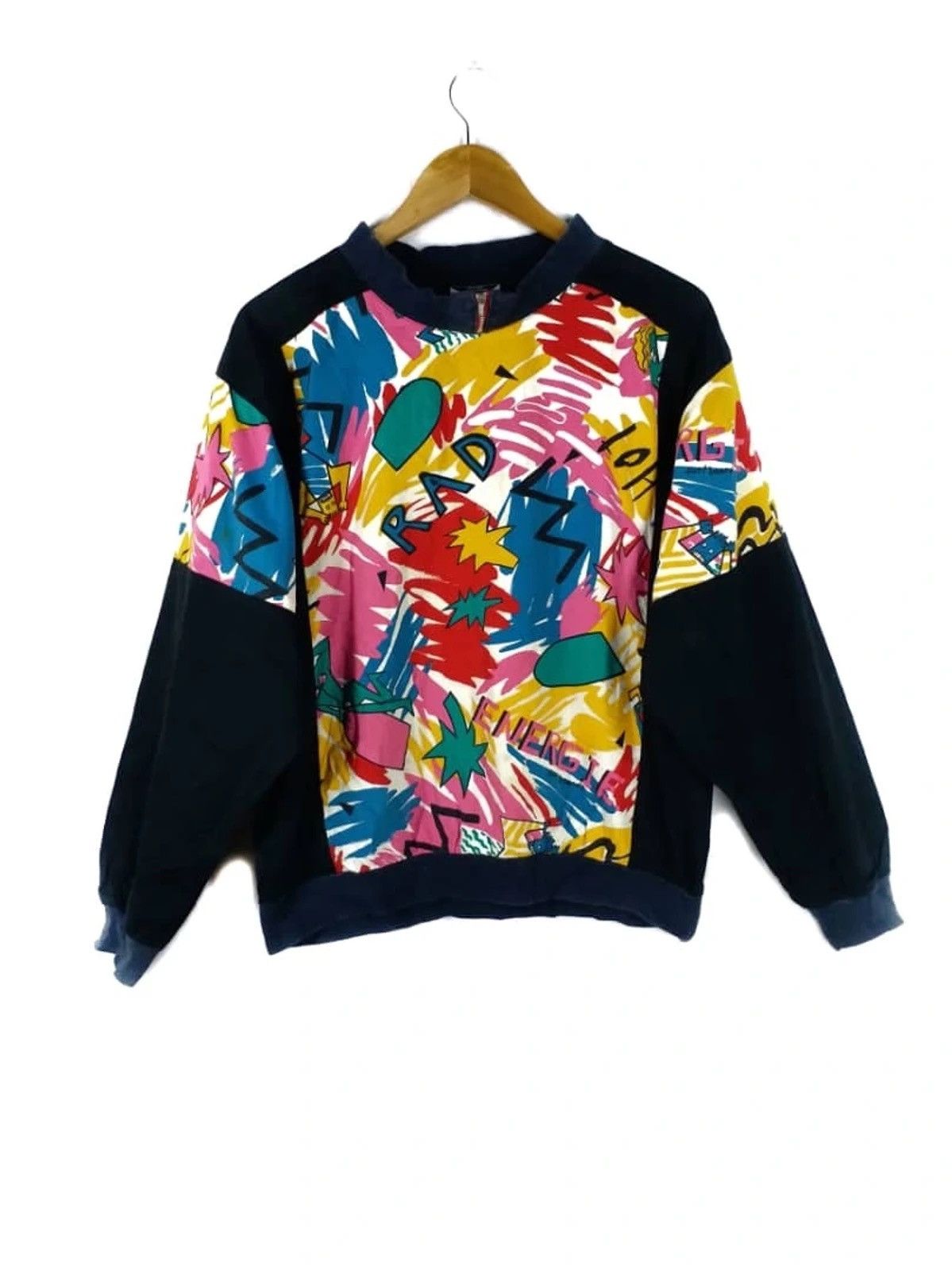 90's POP ART Sweatshirt Neon Color Block