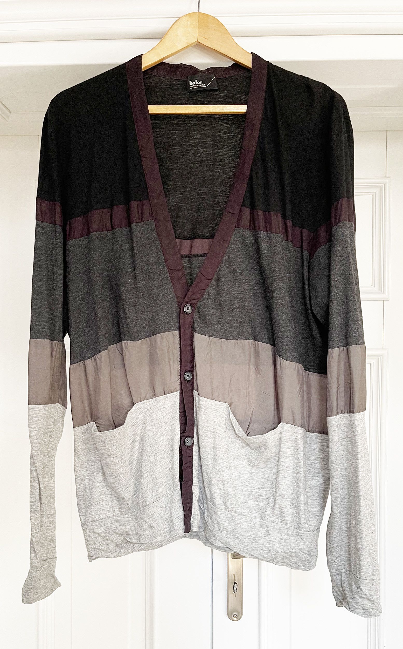 Japanese Brand Juinichi Abu Kolor cardigan Size US L / EU 52-54 / 3 - 1 Thumbnail