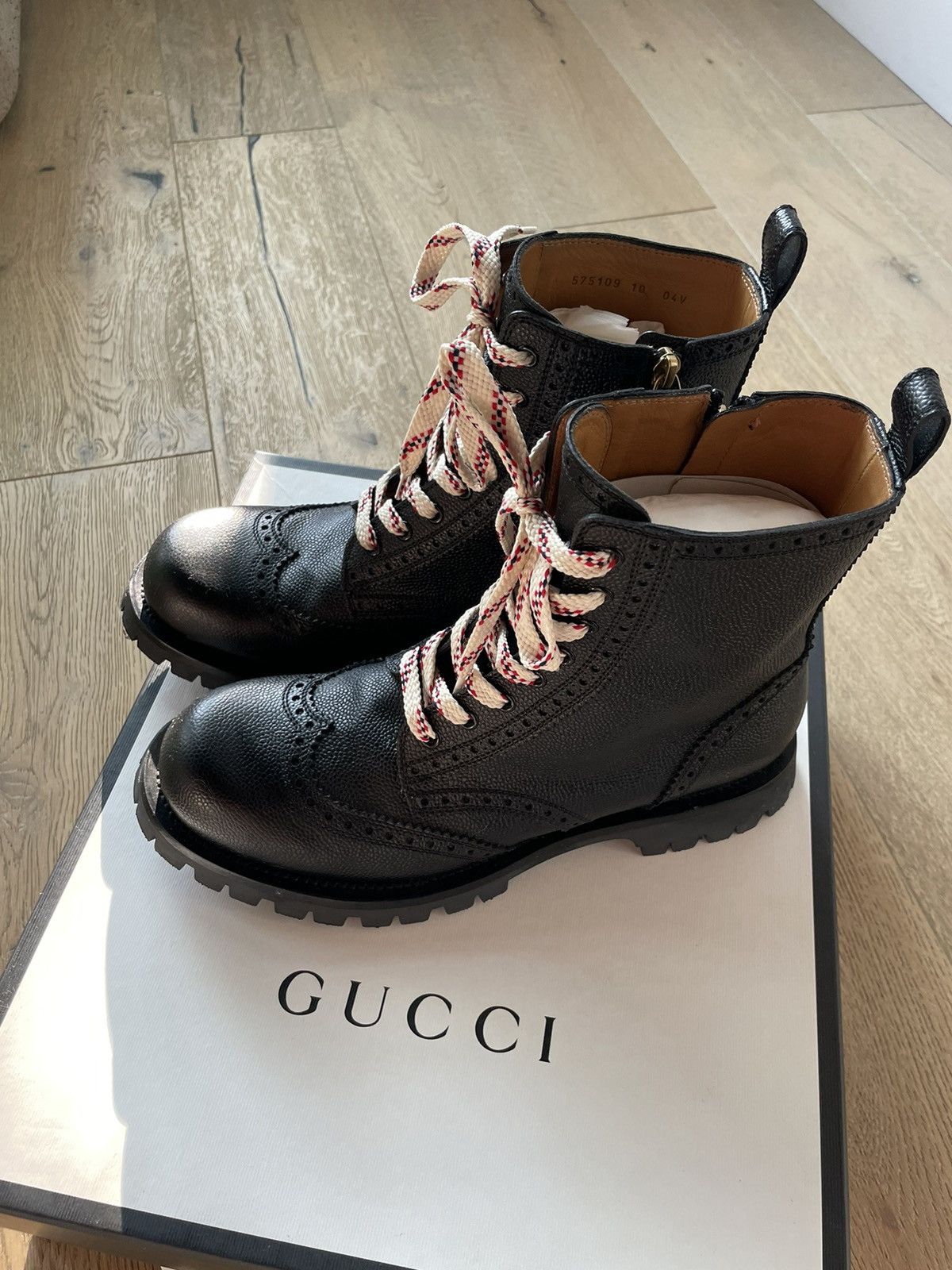 trip lug sole combat boot gucci