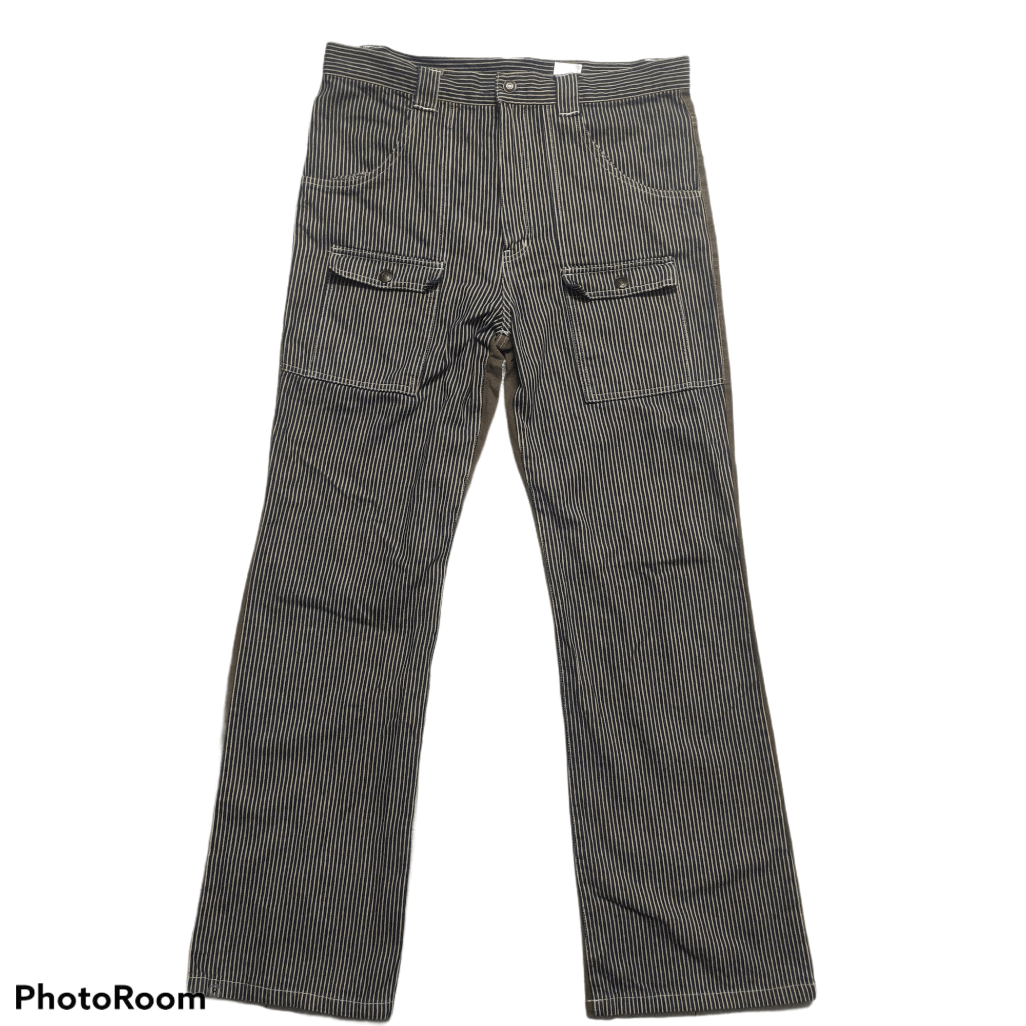 Japanese Brand Bootcut Hickory BushPant Denim x Two Colour Design Size US 30 / EU 46 - 2 Thumbnail