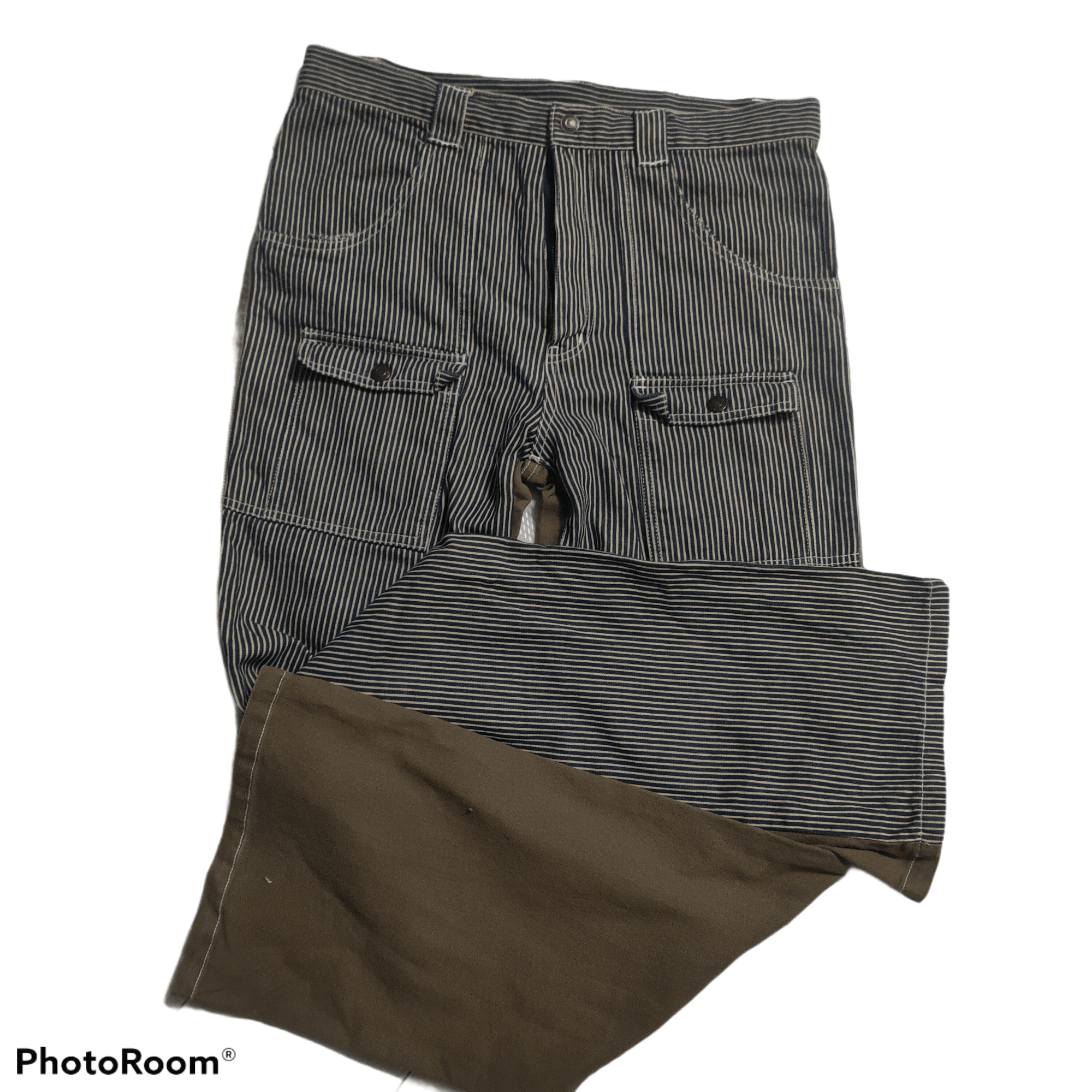 Japanese Brand Bootcut Hickory BushPant Denim x Two Colour Design Size US 30 / EU 46 - 1 Thumbnail