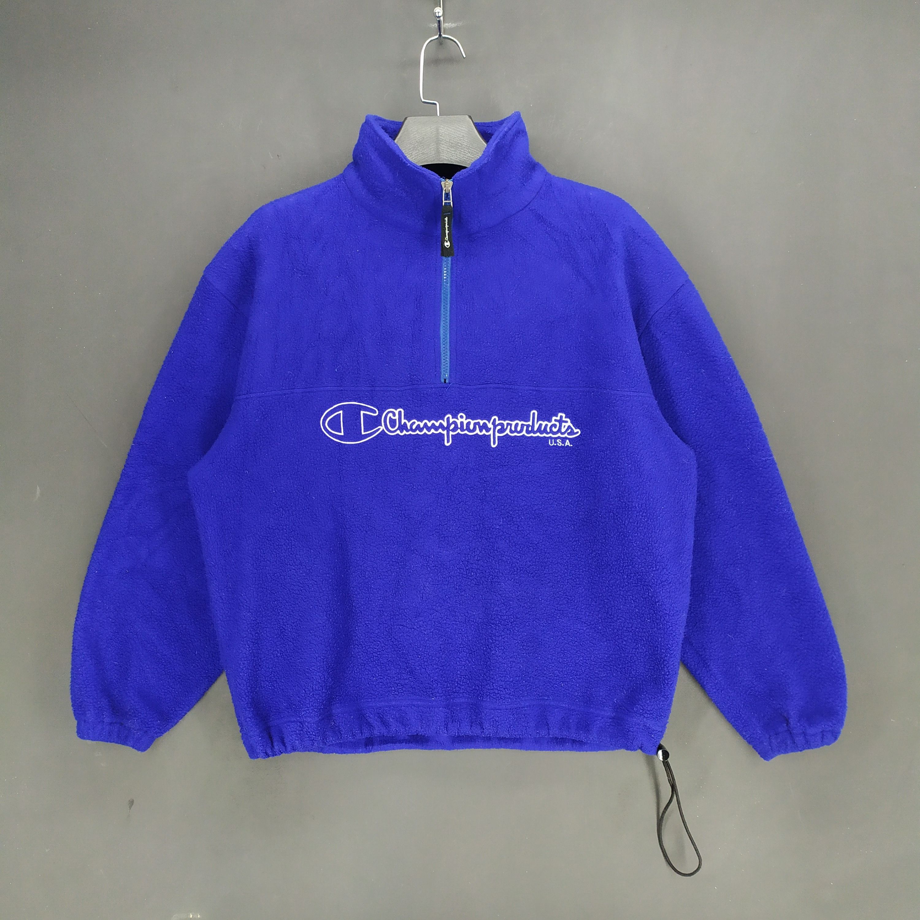 Champion Champion Embroidery Big Logo Blue Fleece #1264-52 Size US M / EU 48-50 / 2 - 1 Thumbnail