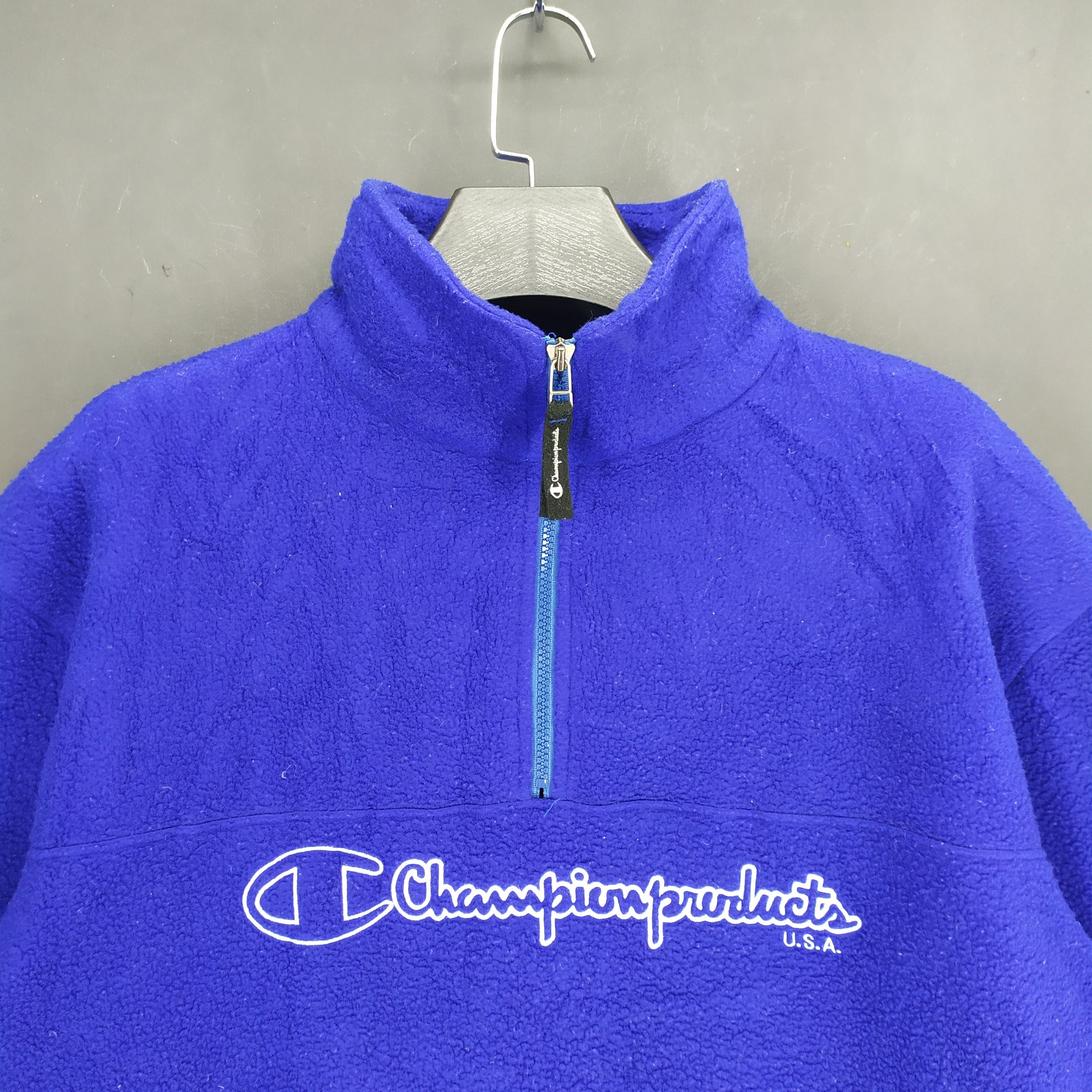 Champion Champion Embroidery Big Logo Blue Fleece #1264-52 Size US M / EU 48-50 / 2 - 2 Thumbnail
