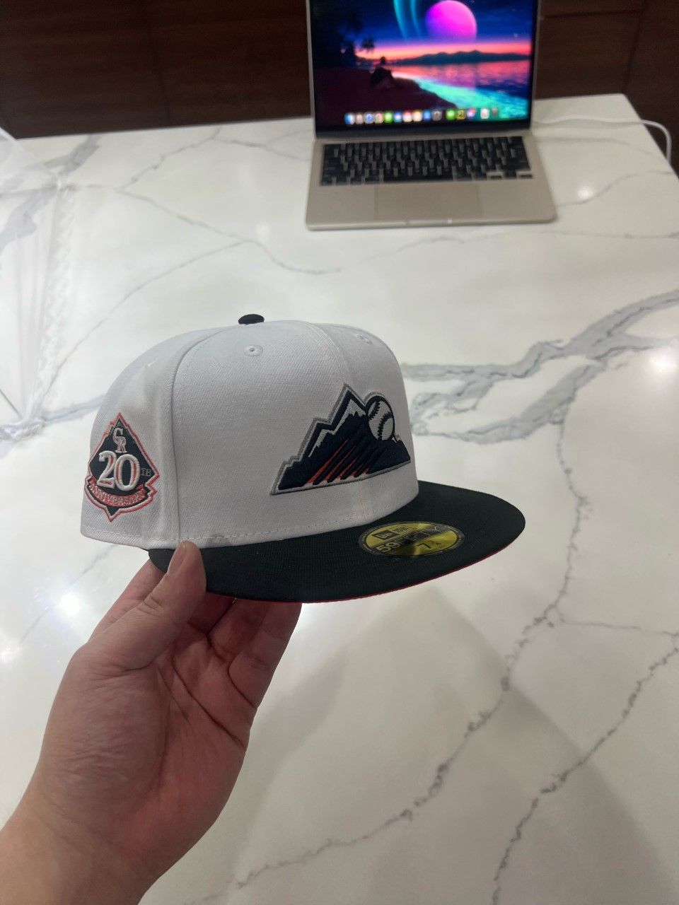 Hat Club × MyFitteds × New Era COLORADO ROCKIES TWO TONE FITTED 7 3/4 20TH ANIVERSARY PATCH Size ONE SIZE - 2 Thumbnail