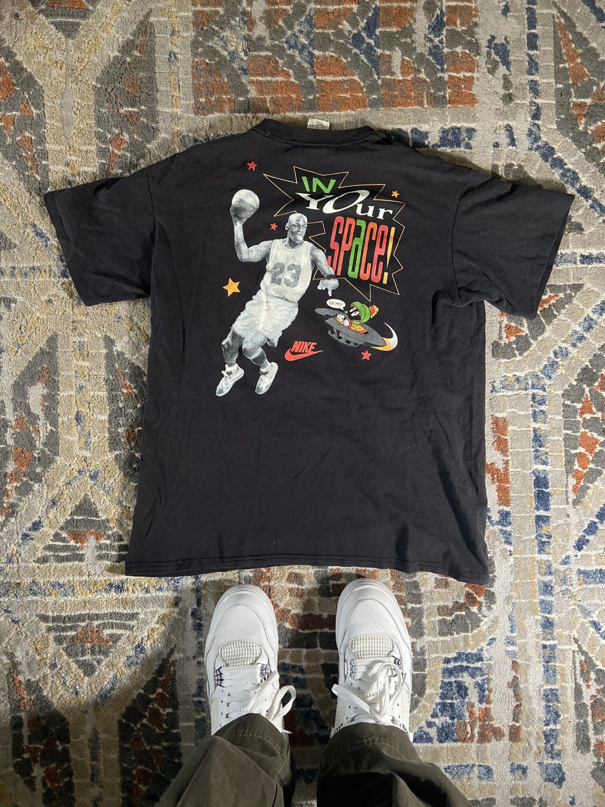 image of Nike x Vintage VTG 1993 Space Jam Mj Tee in Black, Men's (Size Medium)