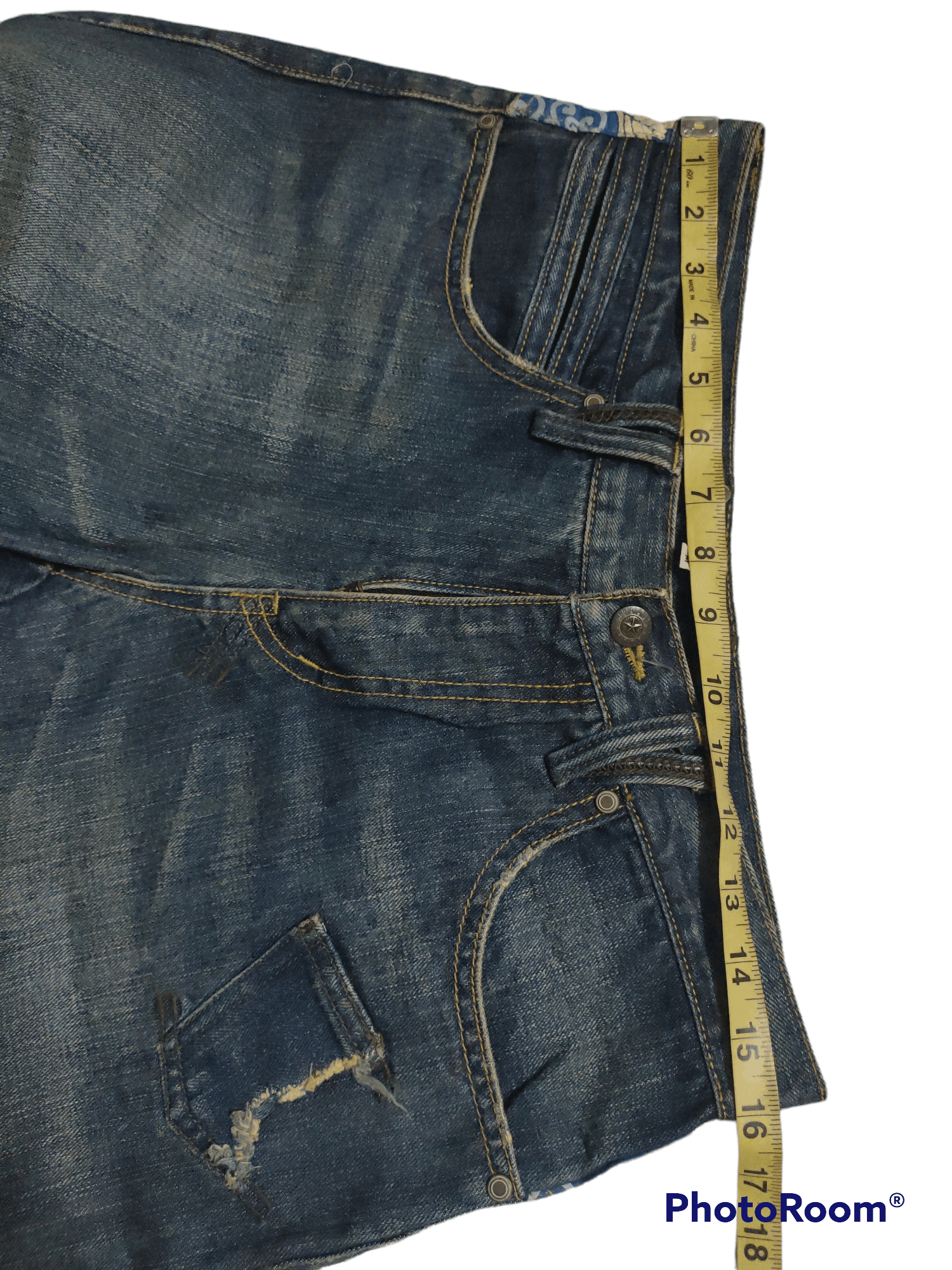 If Six Was Nine Denime Exhibitionist x Distressed x Embroidered Bird Size US 32 / EU 48 - 6 Thumbnail