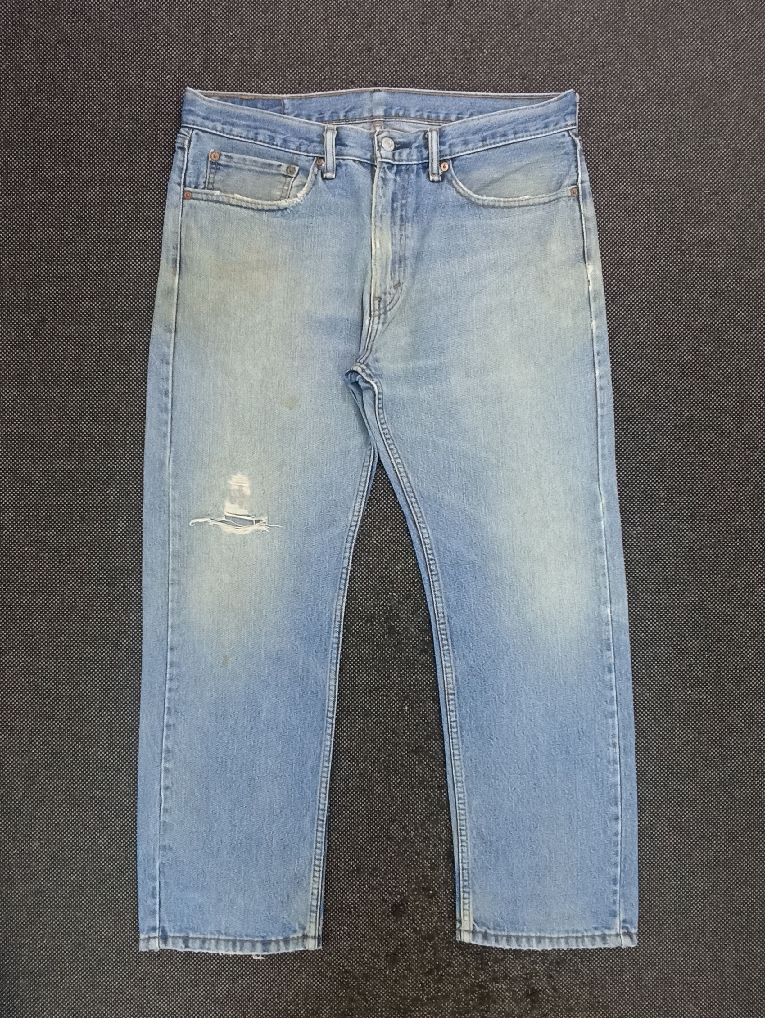 Jean × Levi's × Vintage VINTAGE LEVIS 505 DISTRESSED BLUE WASH JEANS -J354 Size US 36 / EU 52 - 1 Thumbnail