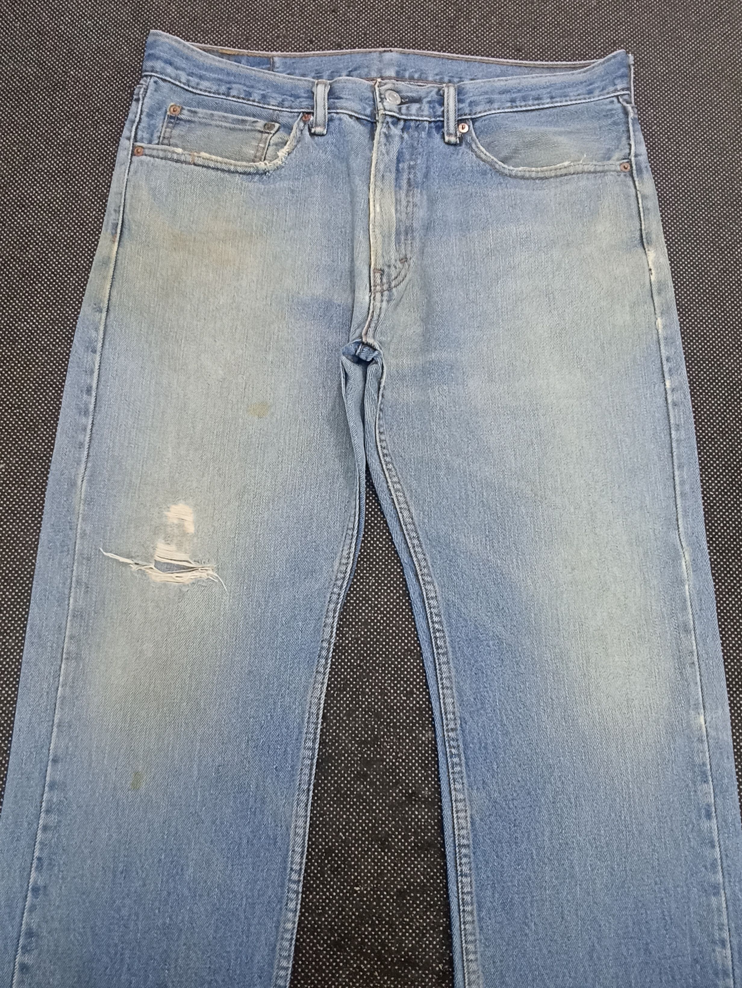 Jean × Levi's × Vintage VINTAGE LEVIS 505 DISTRESSED BLUE WASH JEANS -J354 Size US 36 / EU 52 - 8 Thumbnail