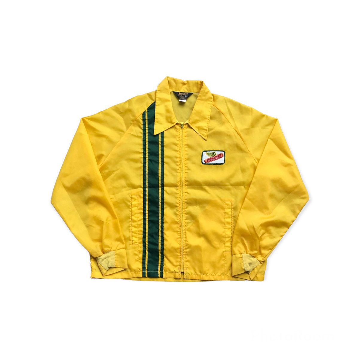 image of Vintage Dekalb Racing Stripes Jacket in Yellow, Men's (Size XL)