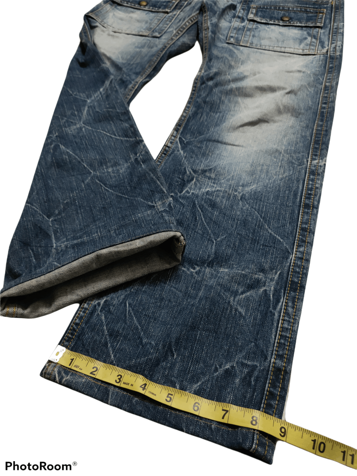 If Six Was Nine Denime Bush Pant Distressed by Blue Way x Current Design Size US 34 / EU 50 - 5 Thumbnail