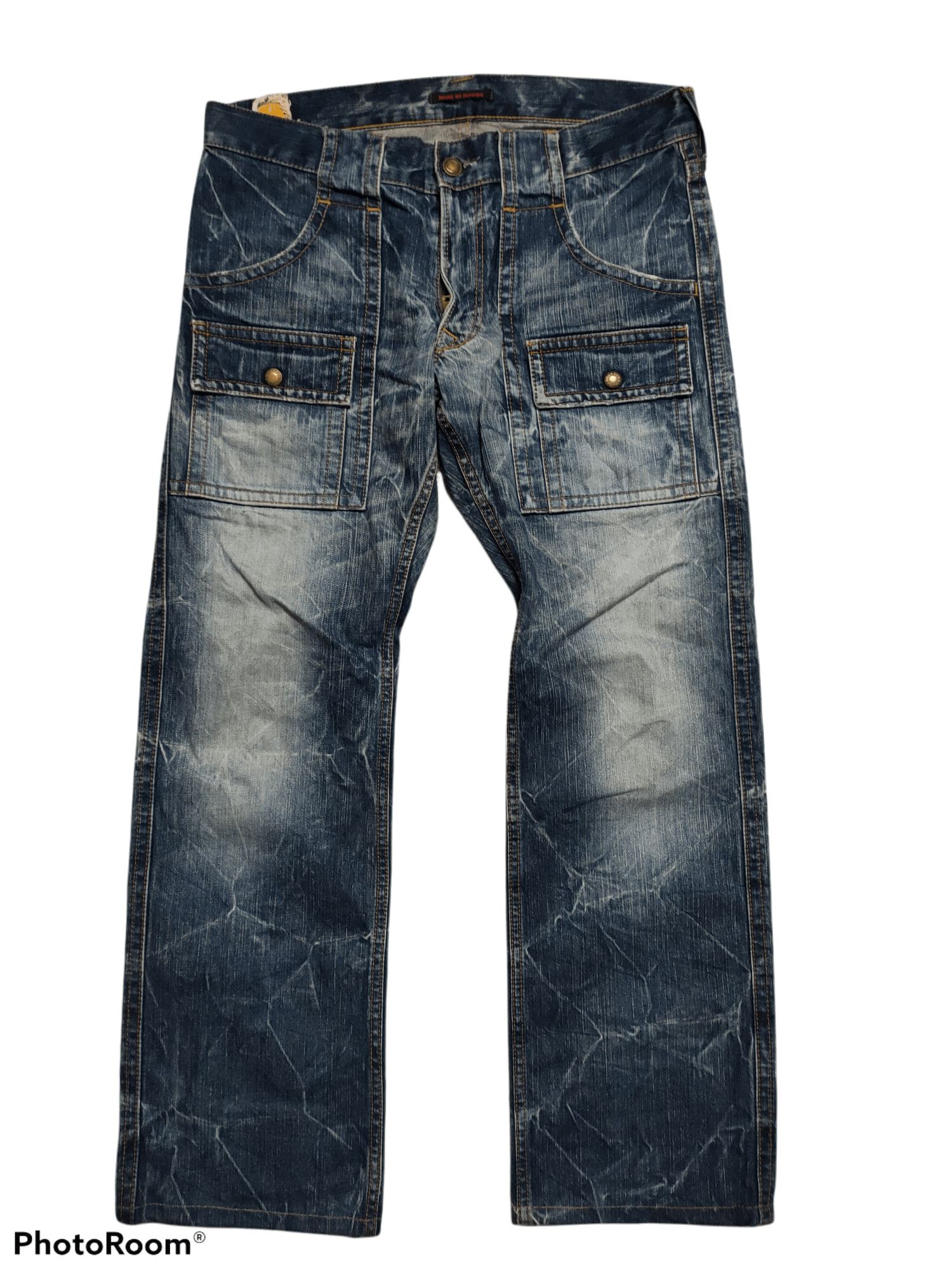 If Six Was Nine Denime Bush Pant Distressed by Blue Way x Current Design Size US 34 / EU 50 - 1 Thumbnail