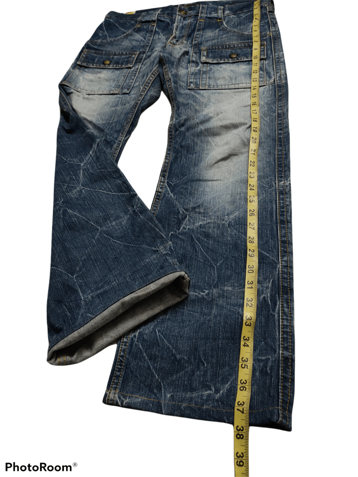 If Six Was Nine Denime Bush Pant Distressed by Blue Way x Current Design Size US 34 / EU 50 - 4 Thumbnail