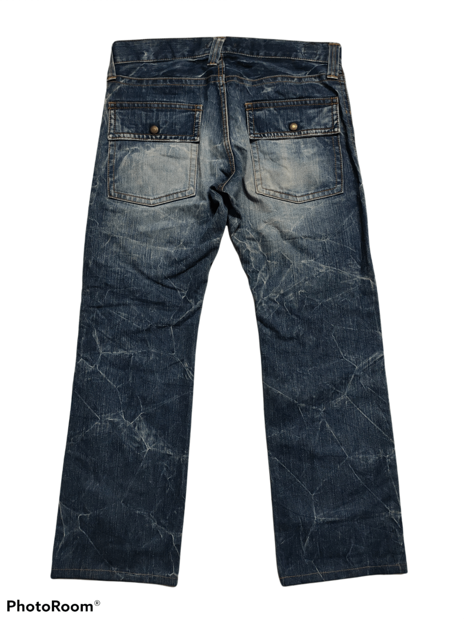 If Six Was Nine Denime Bush Pant Distressed by Blue Way x Current Design Size US 34 / EU 50 - 2 Thumbnail