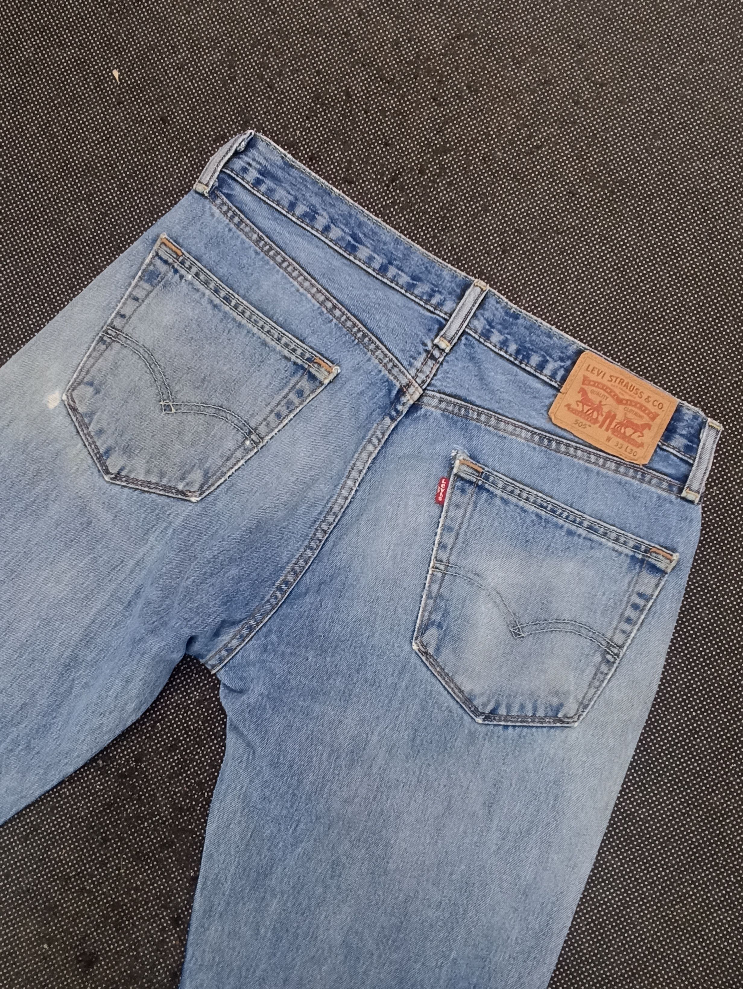 Jean × Levi's × Vintage VINTAGE LEVIS 505 DISTRESSED BLUE WASH JEANS -J357 Size US 34 / EU 50 - 9 Thumbnail